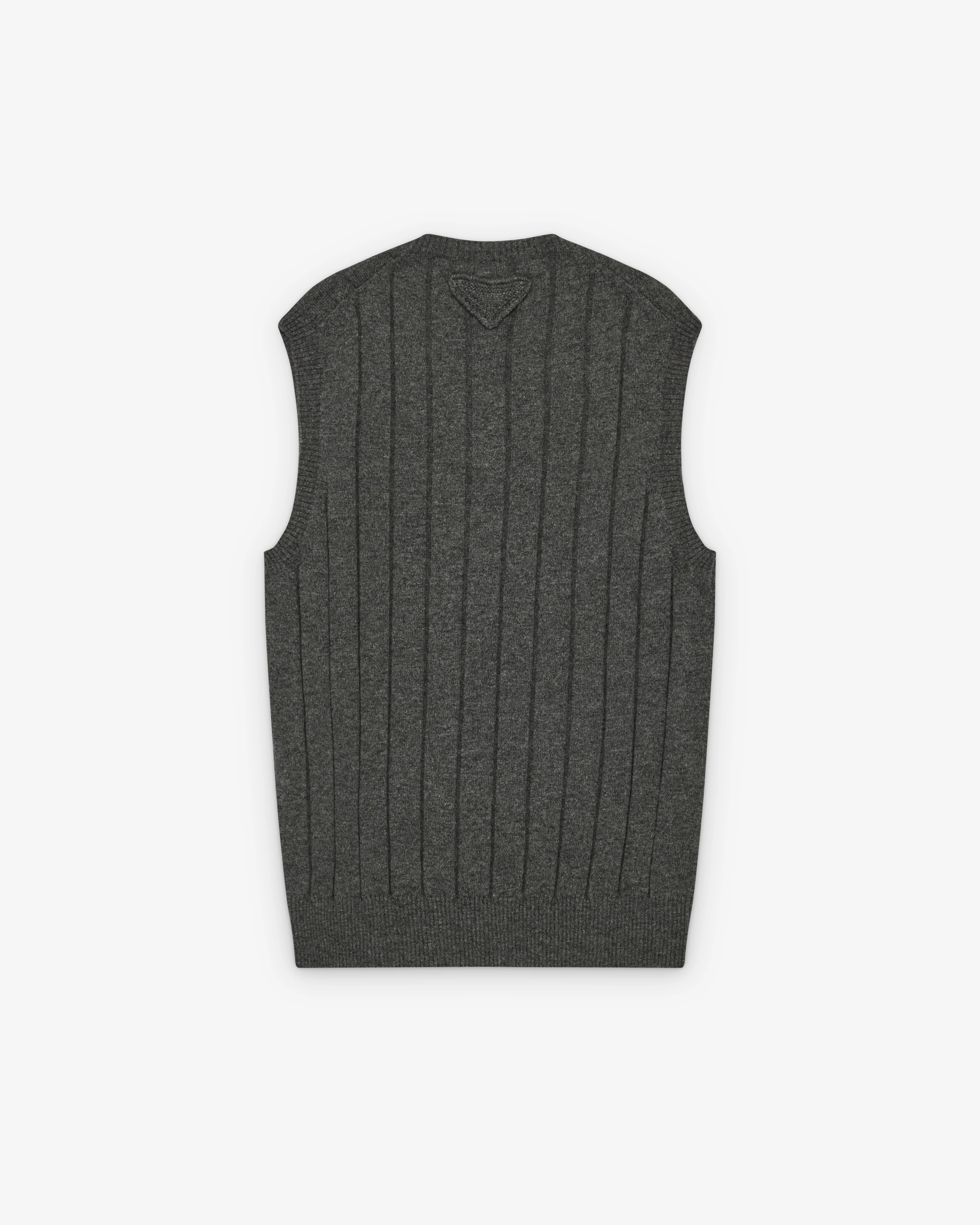Prada - Men's Knitted Tank Top - (Slate Grey) - Image 2