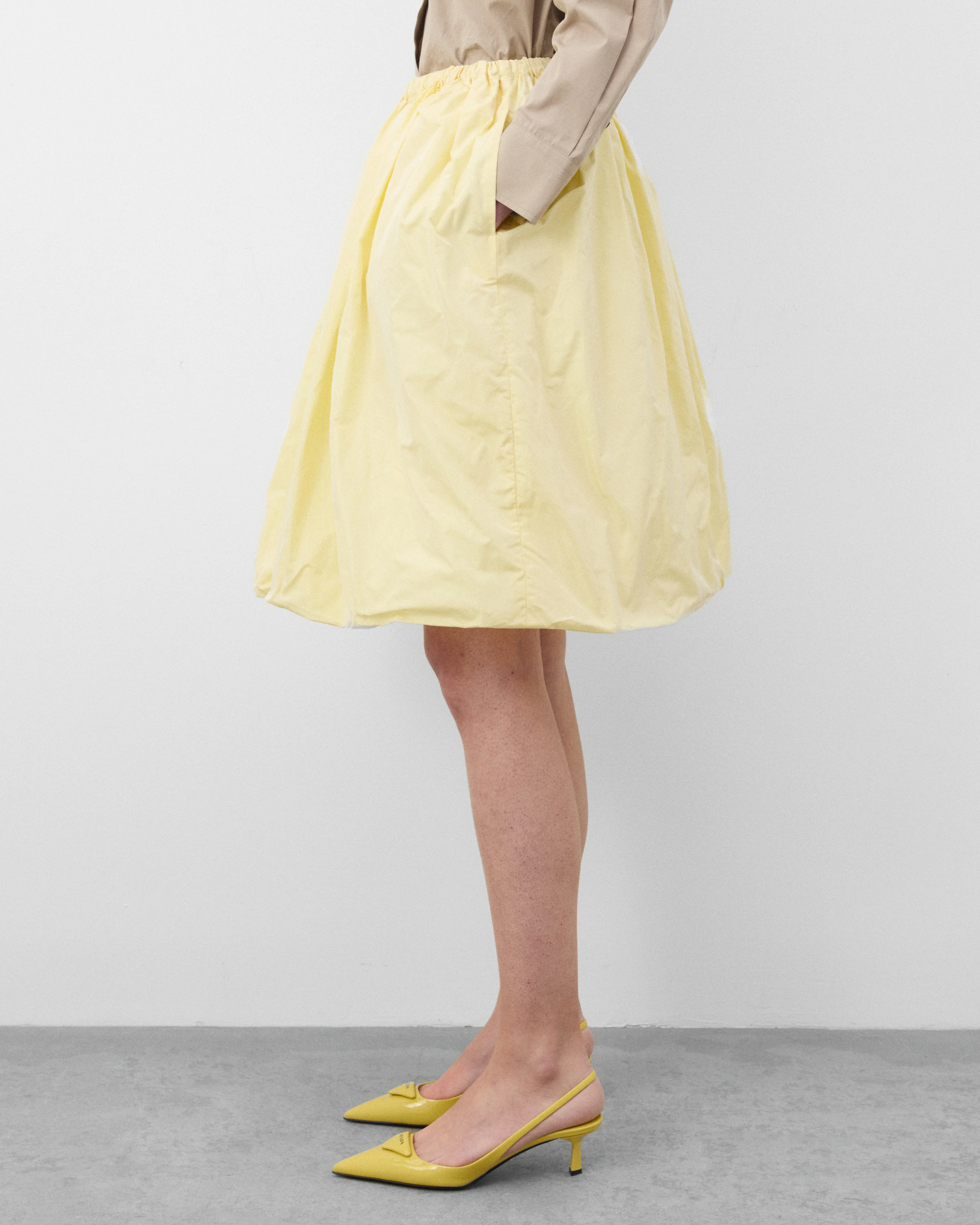 Prada - Women's Technical taffeta skirt - (Cream) - Image 4