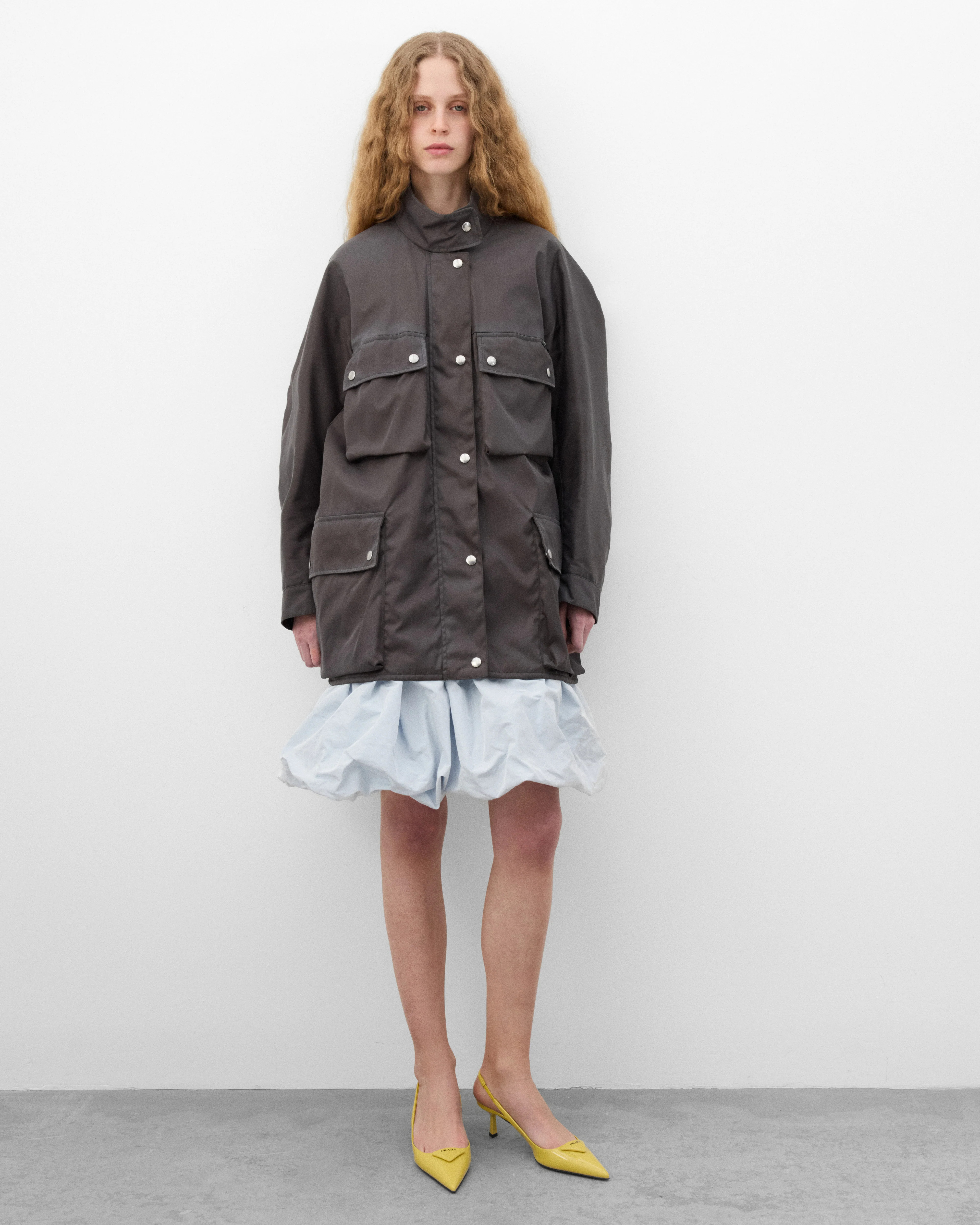 Prada - Women's Technical Taffeta Skirt - (Astro) - Image 6