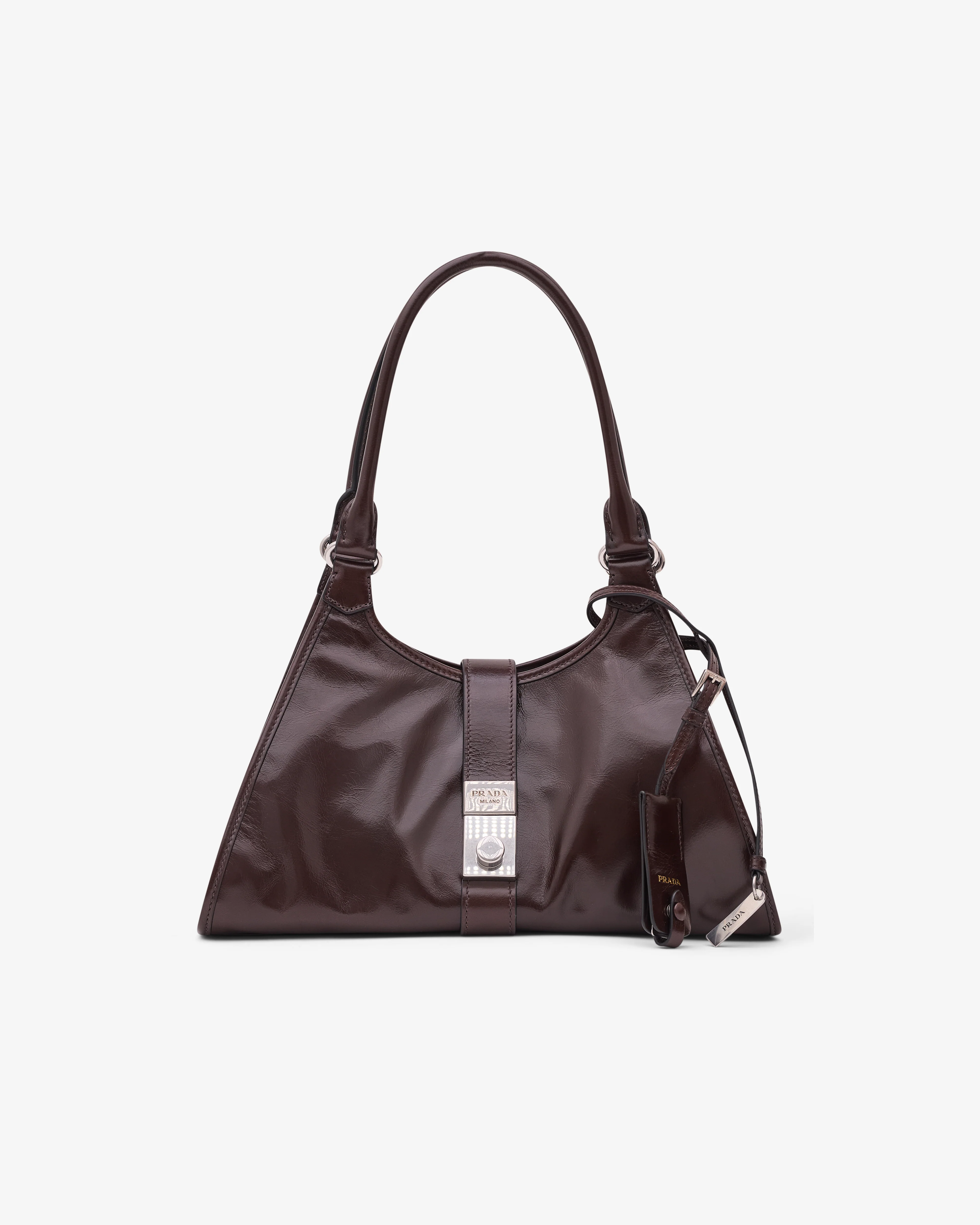 Prada - Medium Leather Tote Bag - (Dark Brown)