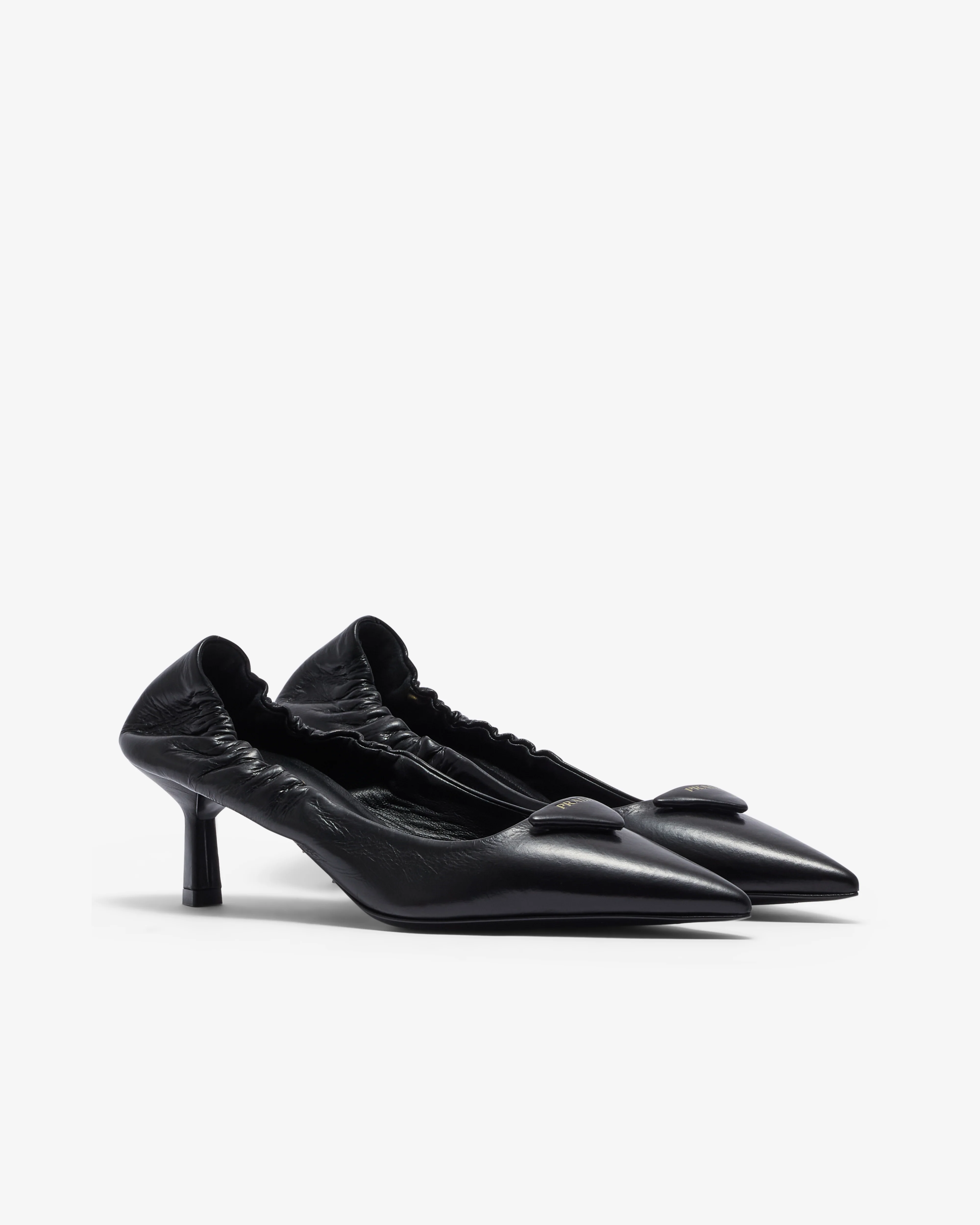 Prada - Women’s Leather Pumps - (Black) - Image 3