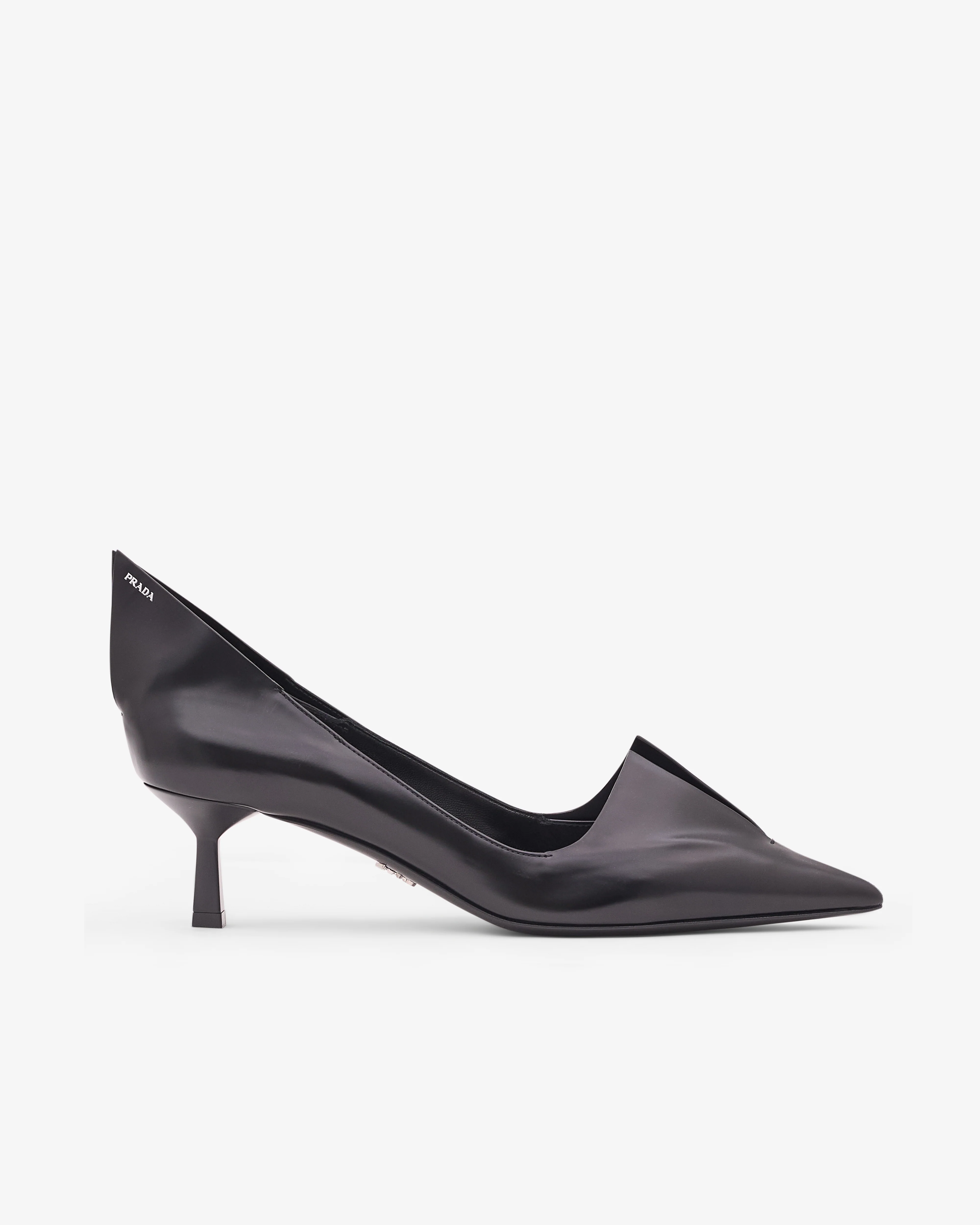 Prada - Women's Brushed Leather Pumps - (Black)