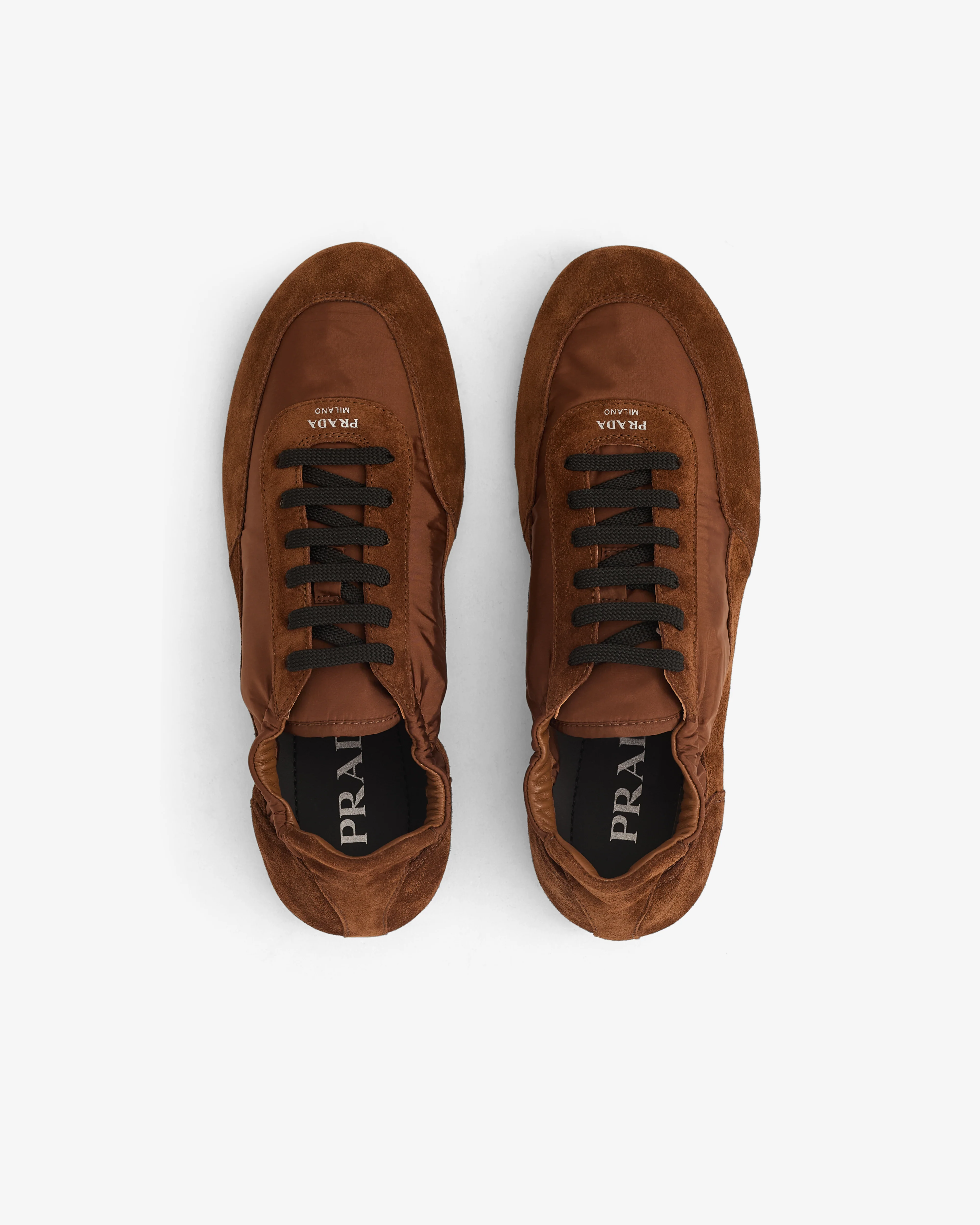 Prada - Women’s Collapse Re-Nylon and Suede Sneakers - (Palisander) - Image 5