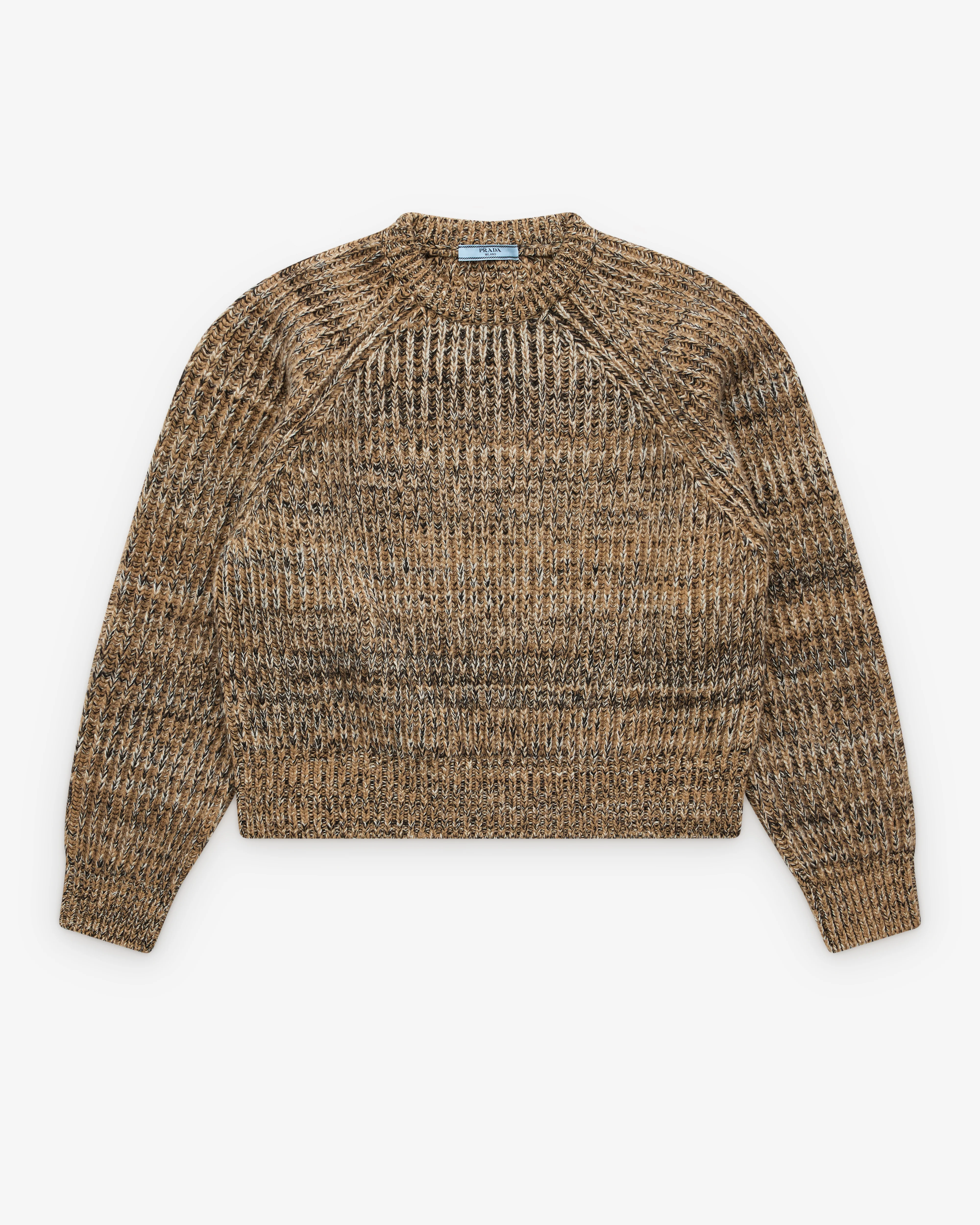 Prada - Women’s Wool and Cashmere Sweater - (Camel/Black)