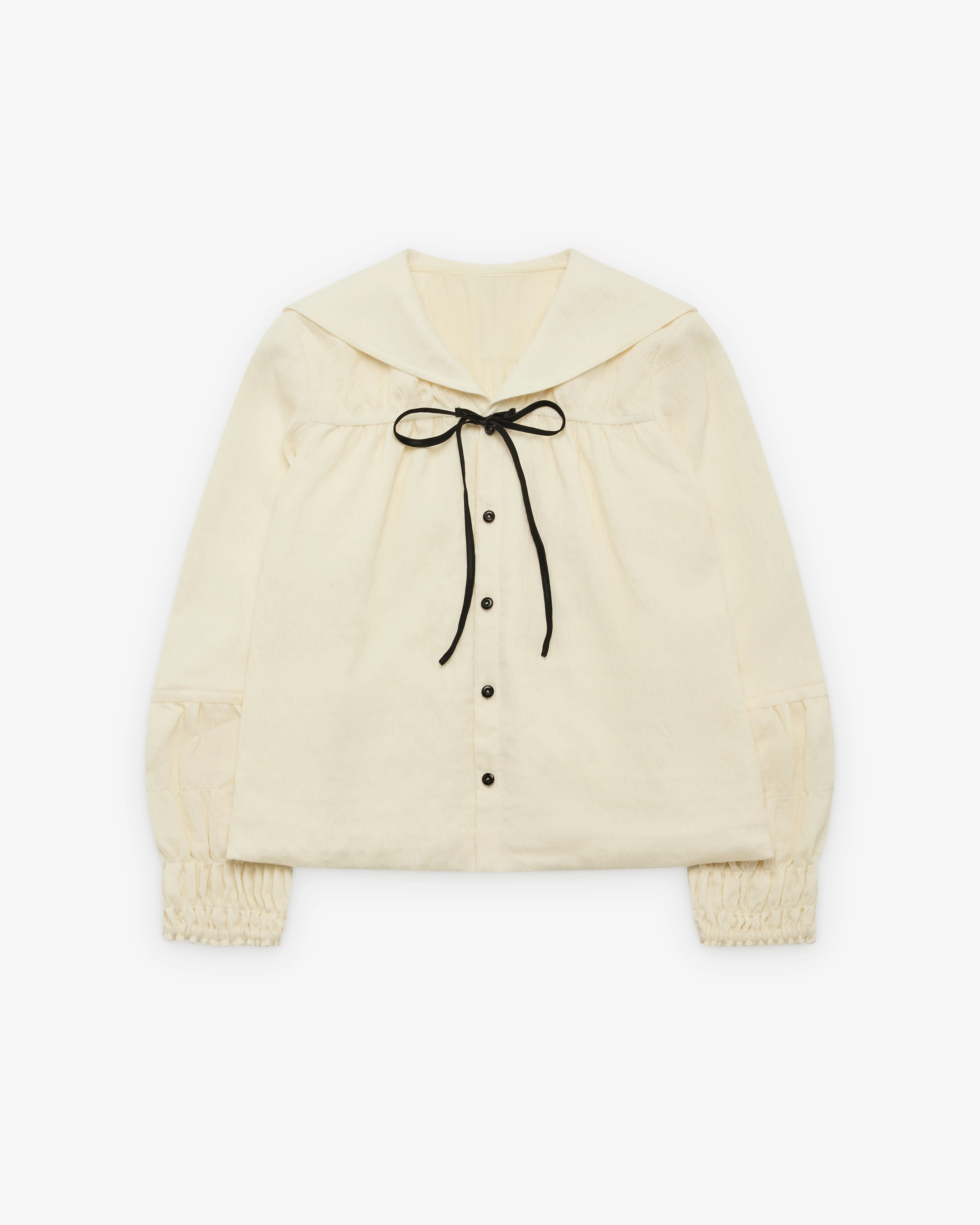 Renli Su - Women's Sailor Collar Shirt - (Rice White) - Image 3