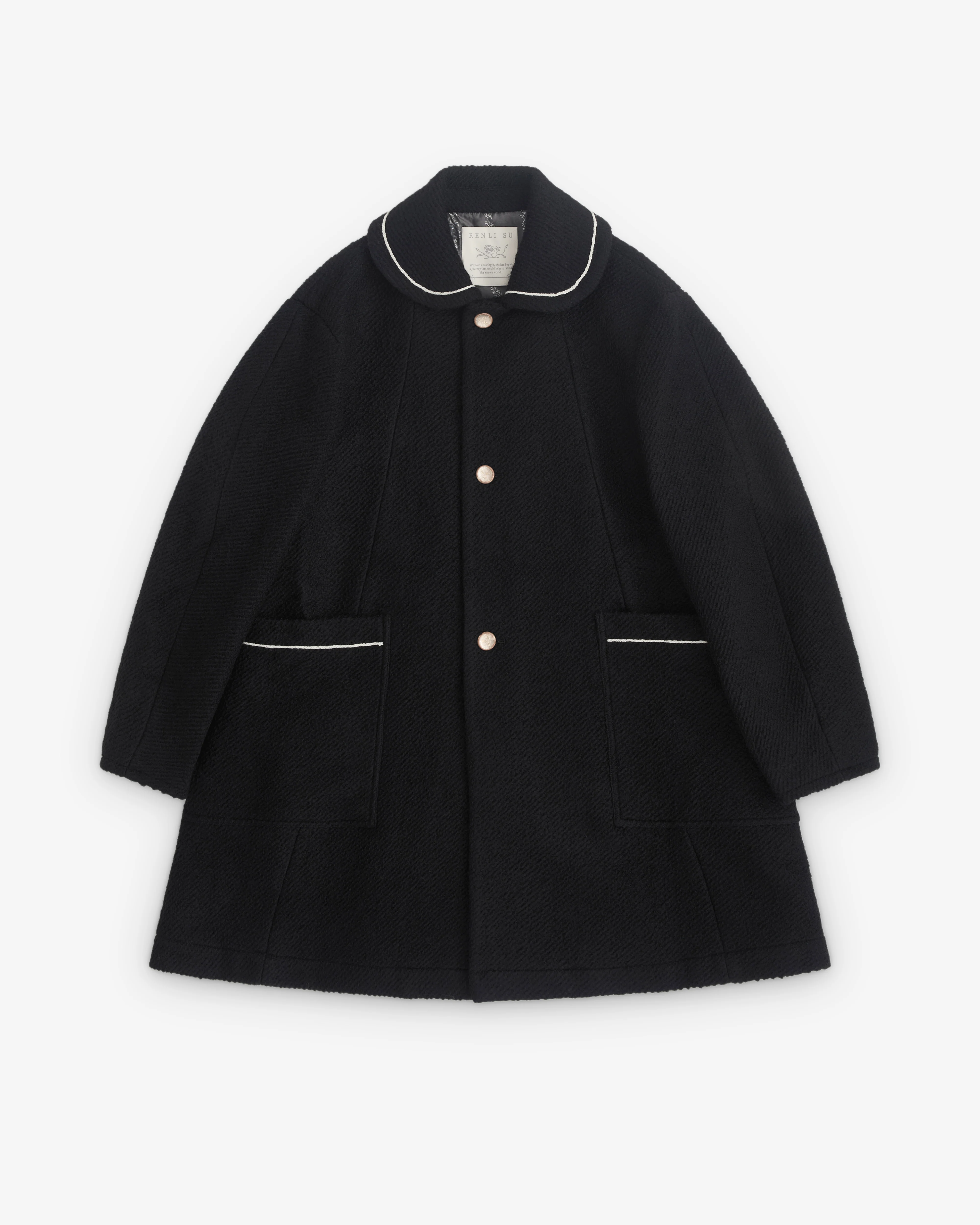 Renli Su - Women’s Oversized Wool Coat - (Black)