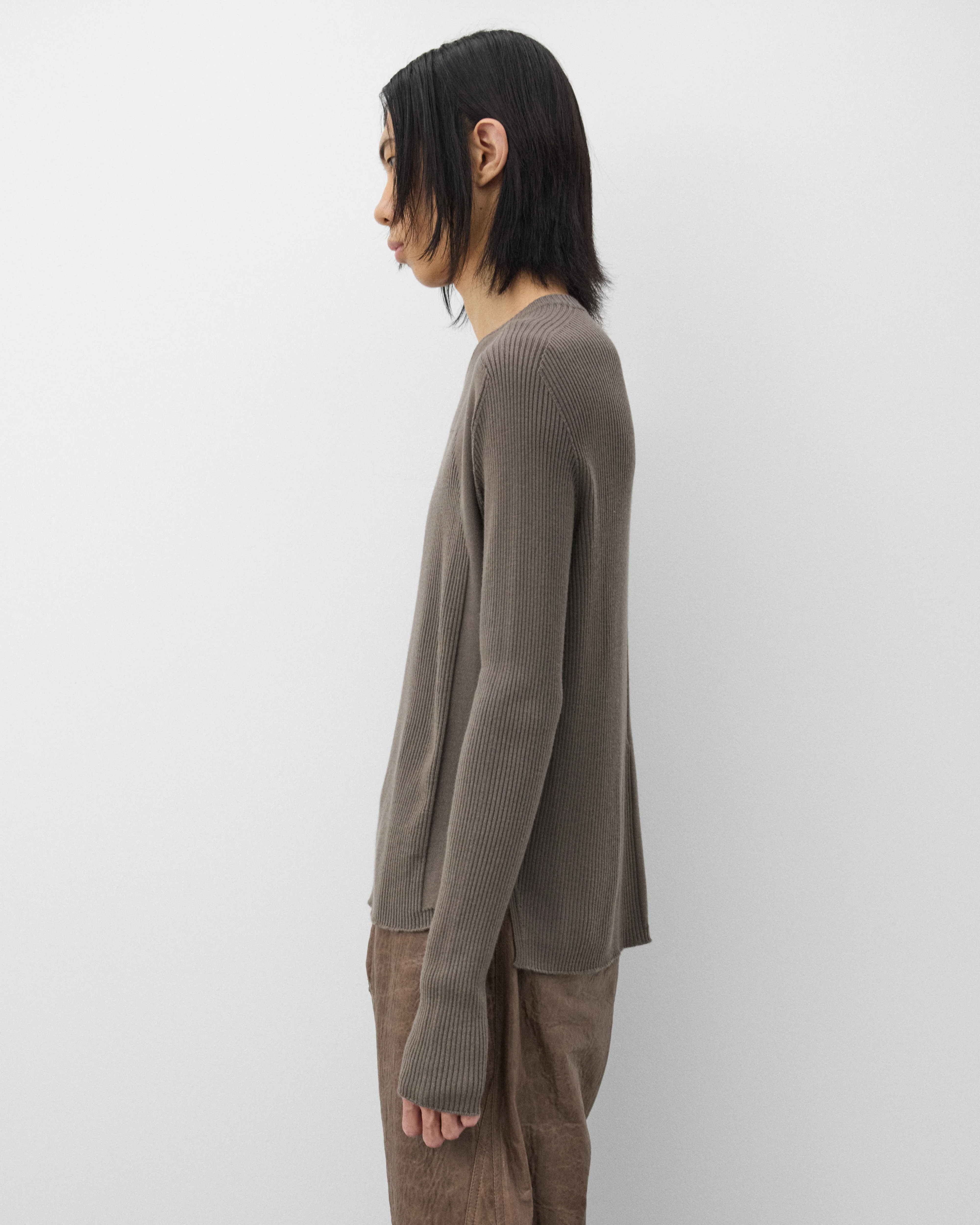 Rick Owens - Men's Ribbed Geo Knit - (Dust) - Image 4