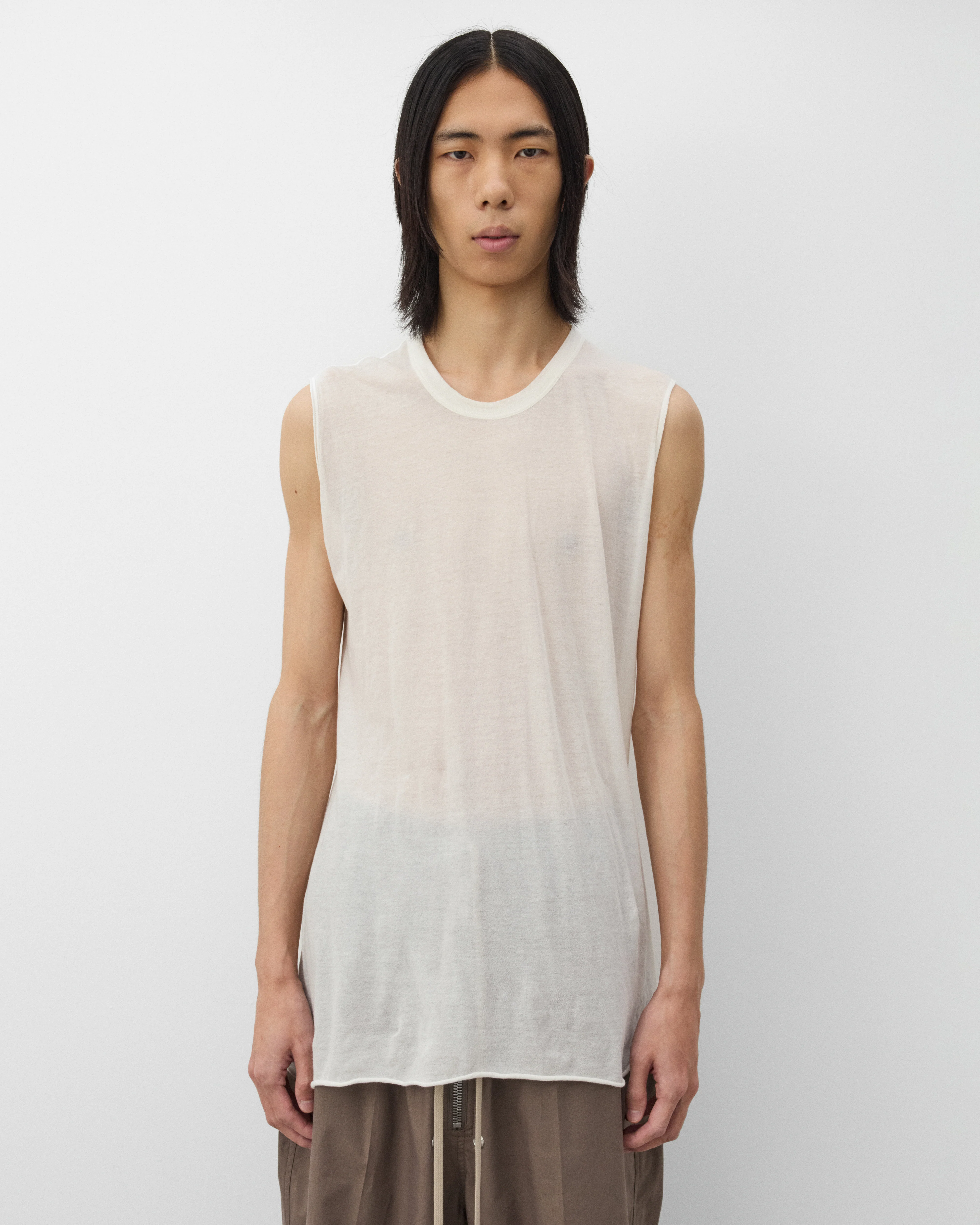 Rick Owens - Men's Double SS T-Shirt - (Beige) - Image 3