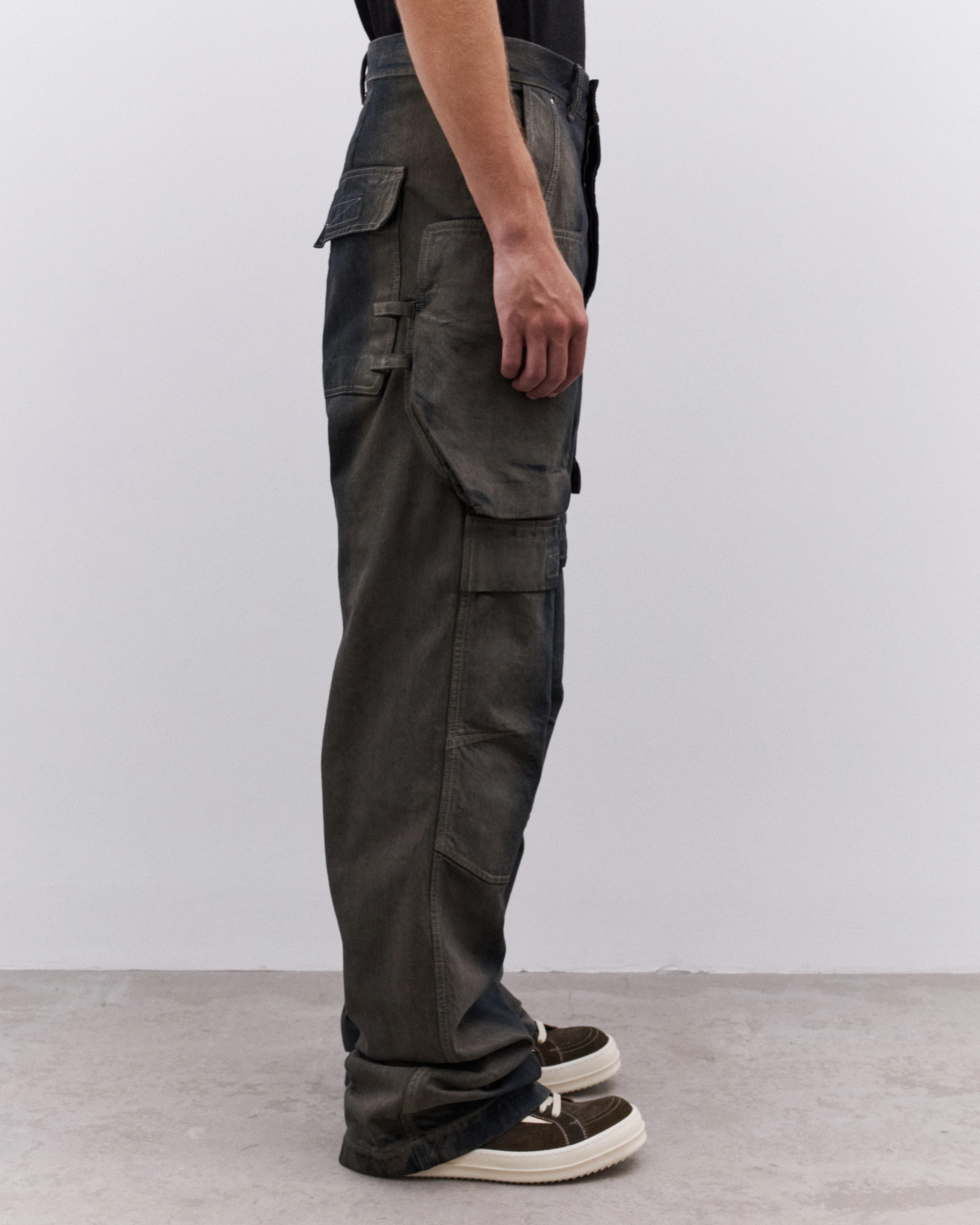 Rick Owens - Men’s Stefan Denim Trousers - (Dark Grey) - Image 4