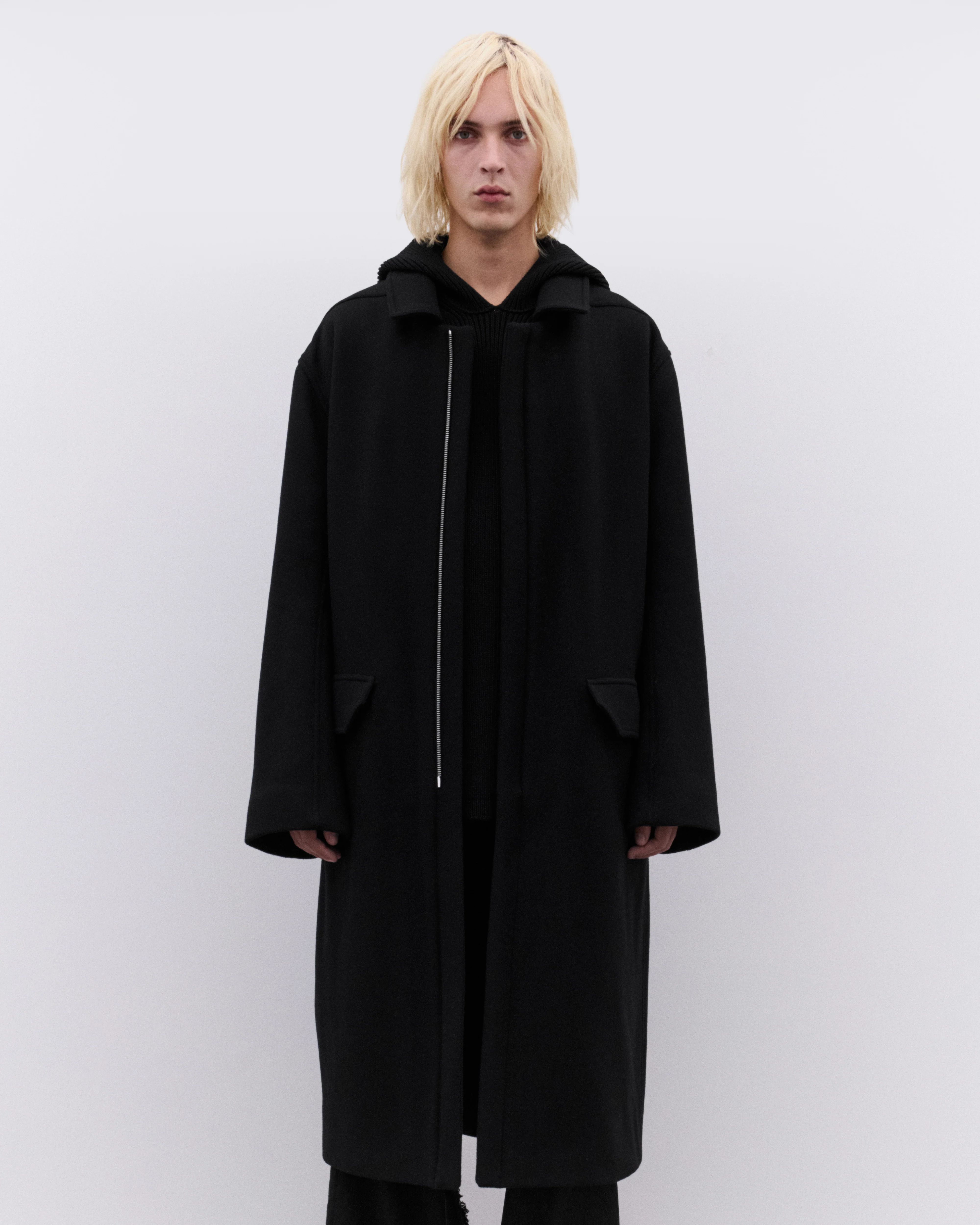 Rick Owens - Men’s Jumbo Mac - (Black) - Image 3