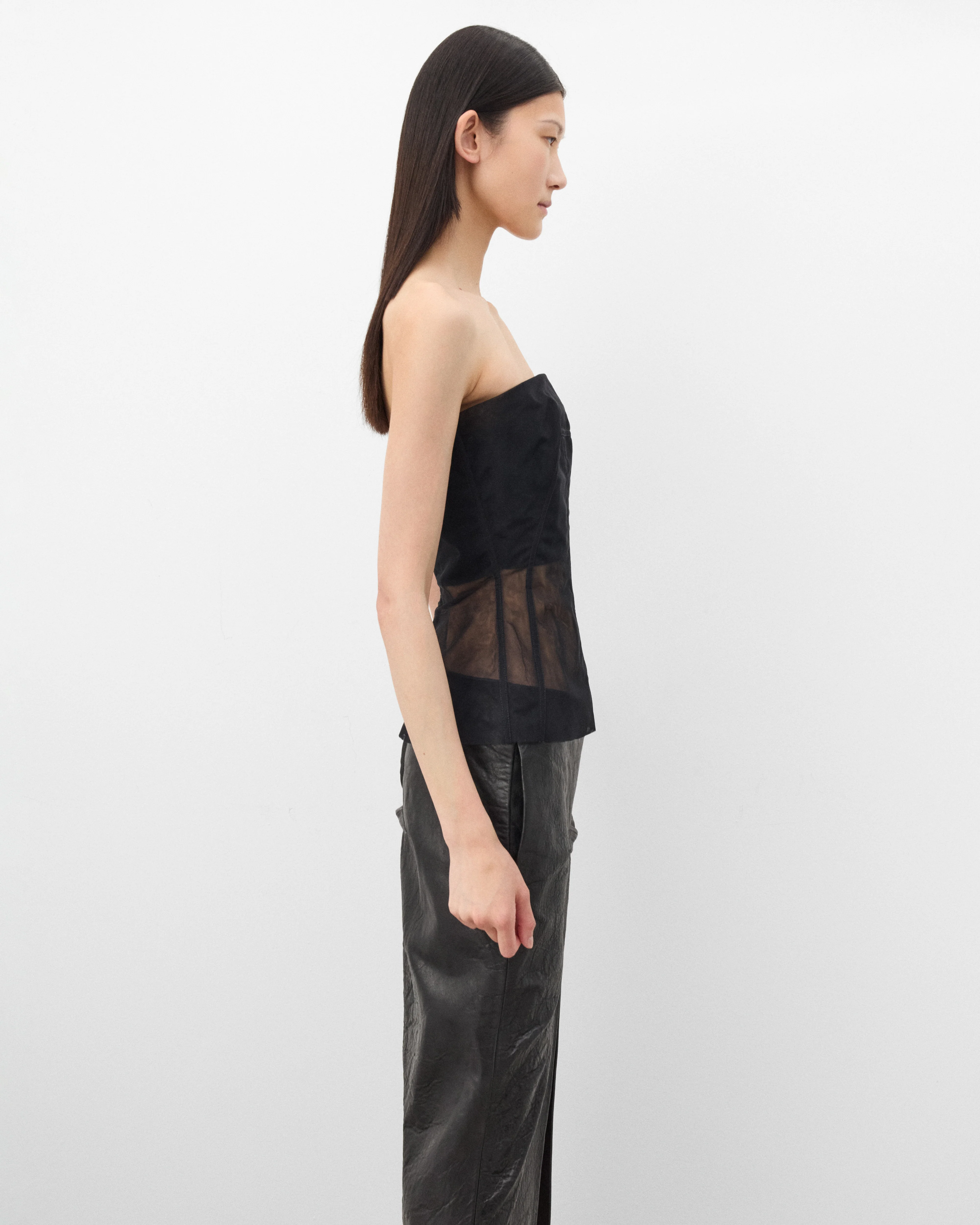 Rick Owens - Women's Strapless Bustier - (Black) - Image 4