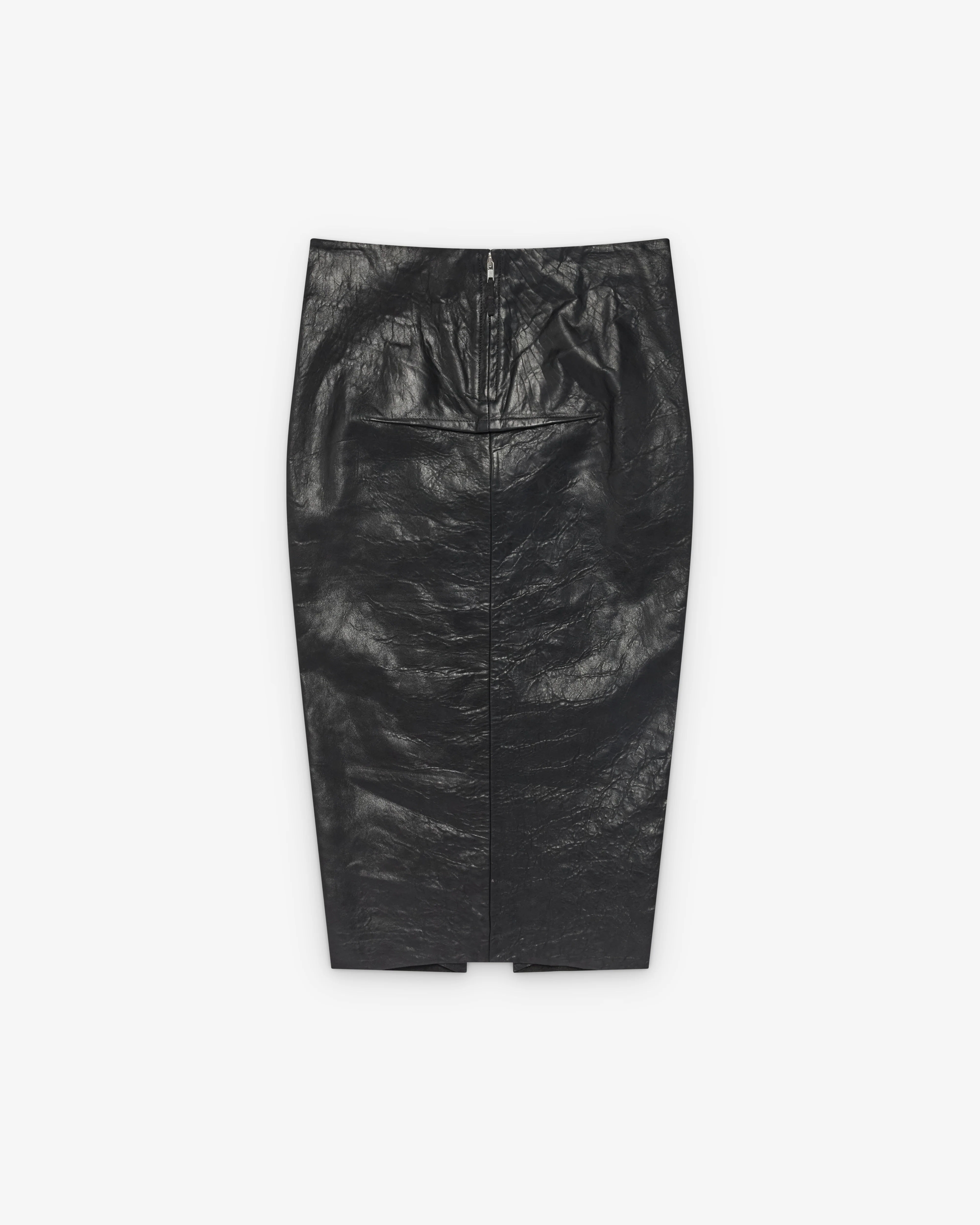 Rick Owens - Women's Sliced Leather Skirt - (Black) - Image 2