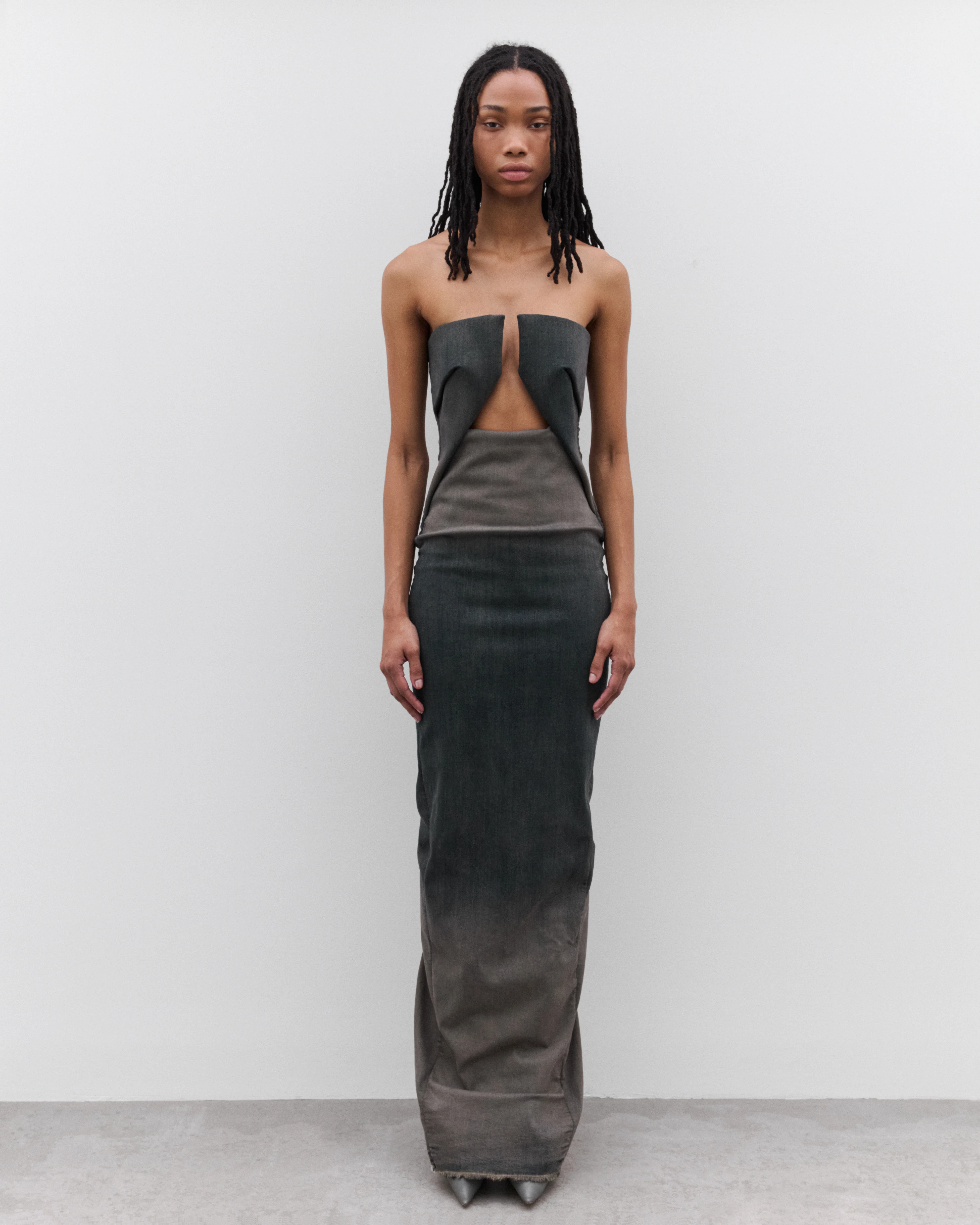 Rick Owens - Women’s Denim Prong Dress - (Dark Dust) - Image 3