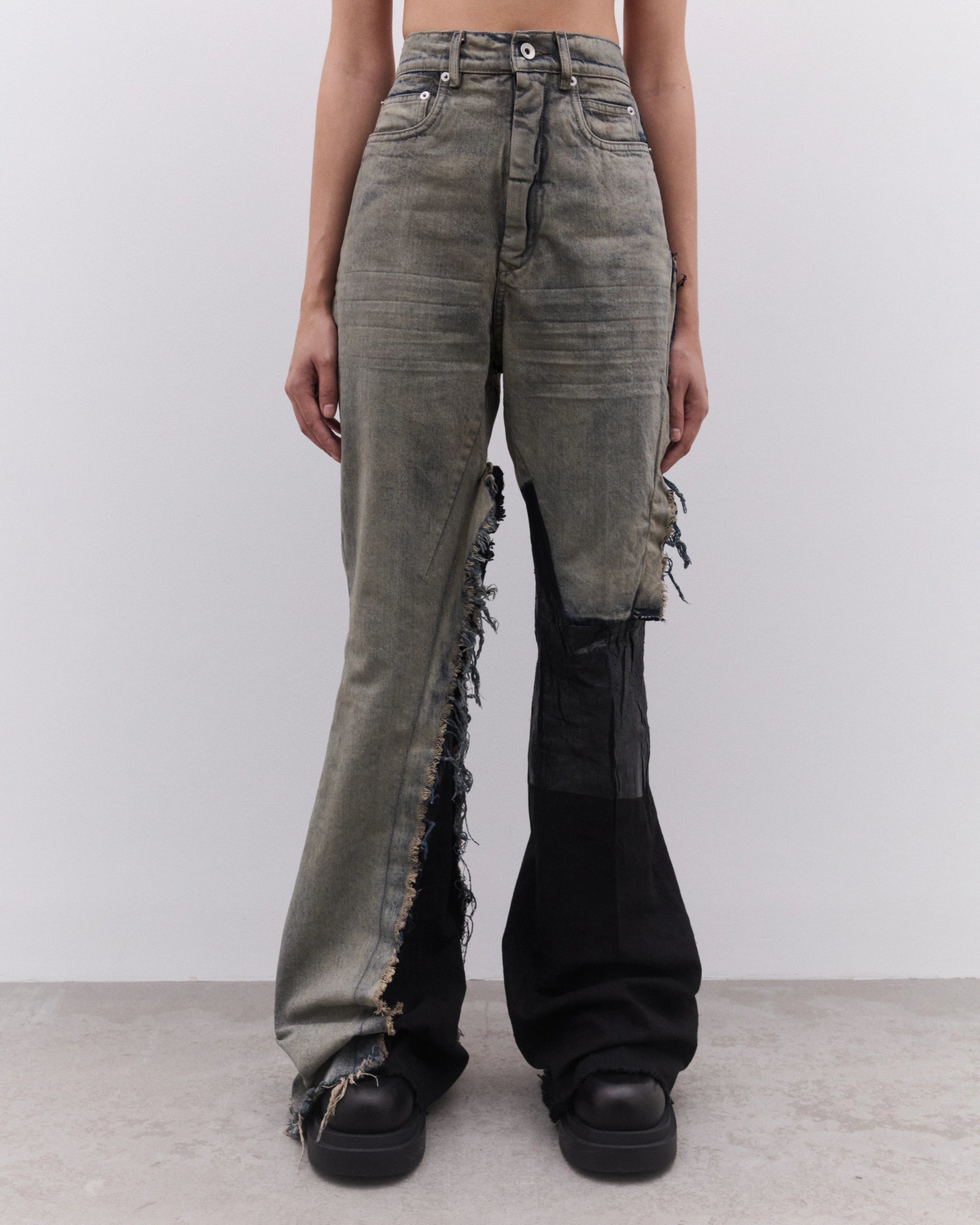 Rick Owens - Women’s Denim Bolan Trousers - (Dirt) - Image 3