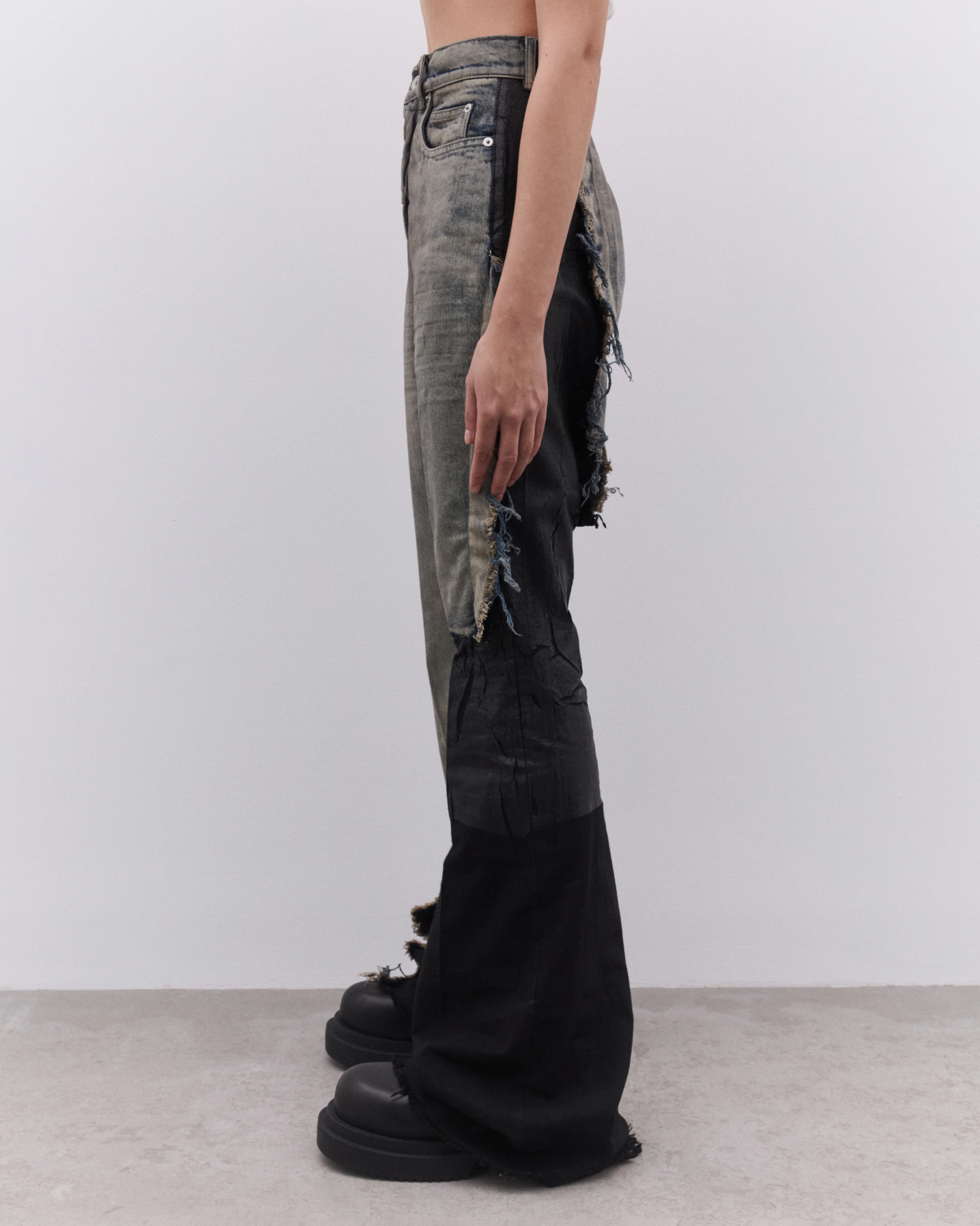 Rick Owens - Women’s Denim Bolan Trousers - (Dirt) - Image 4