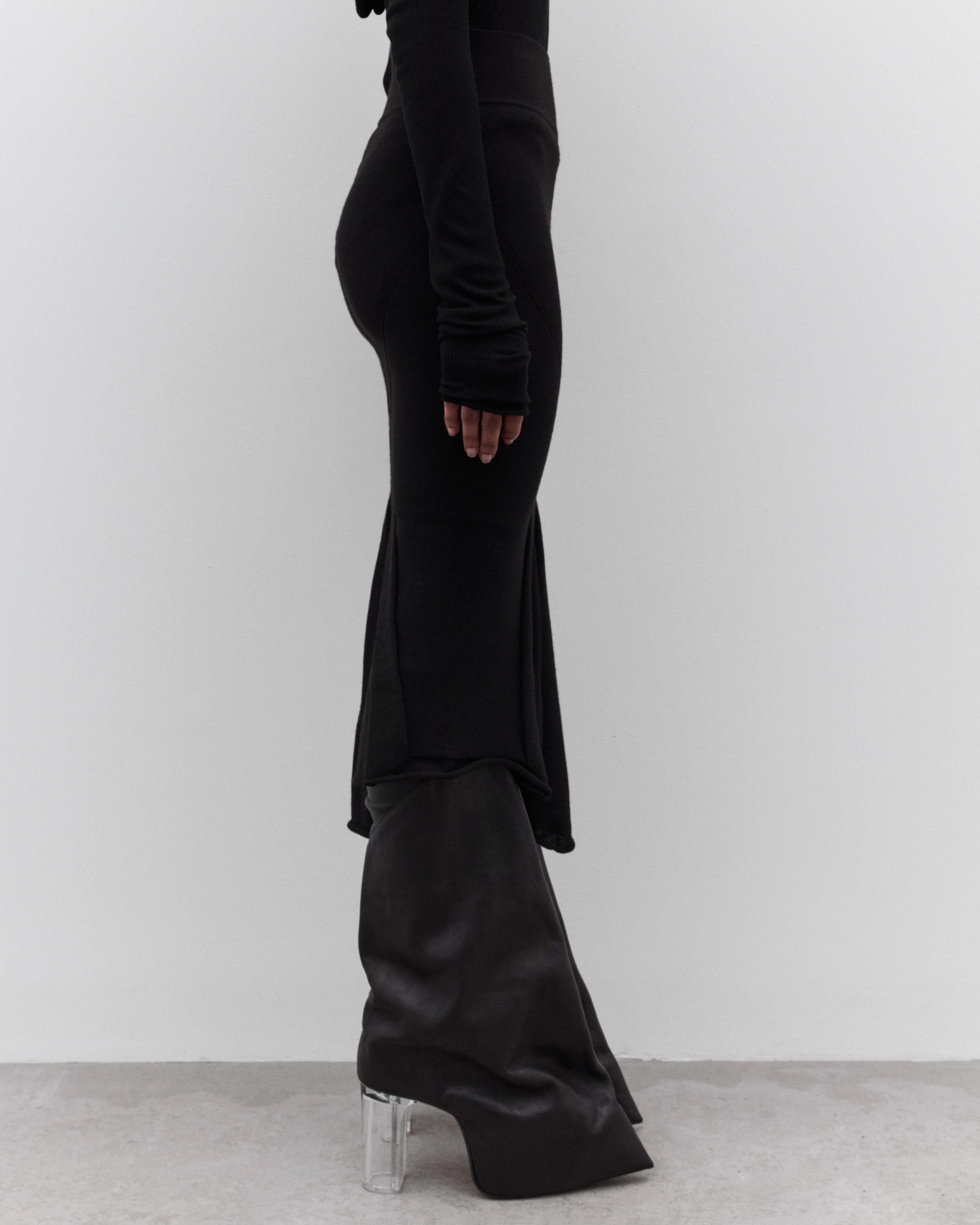 Rick Owens - Women’s Calf Skirt - (Black) - Image 4