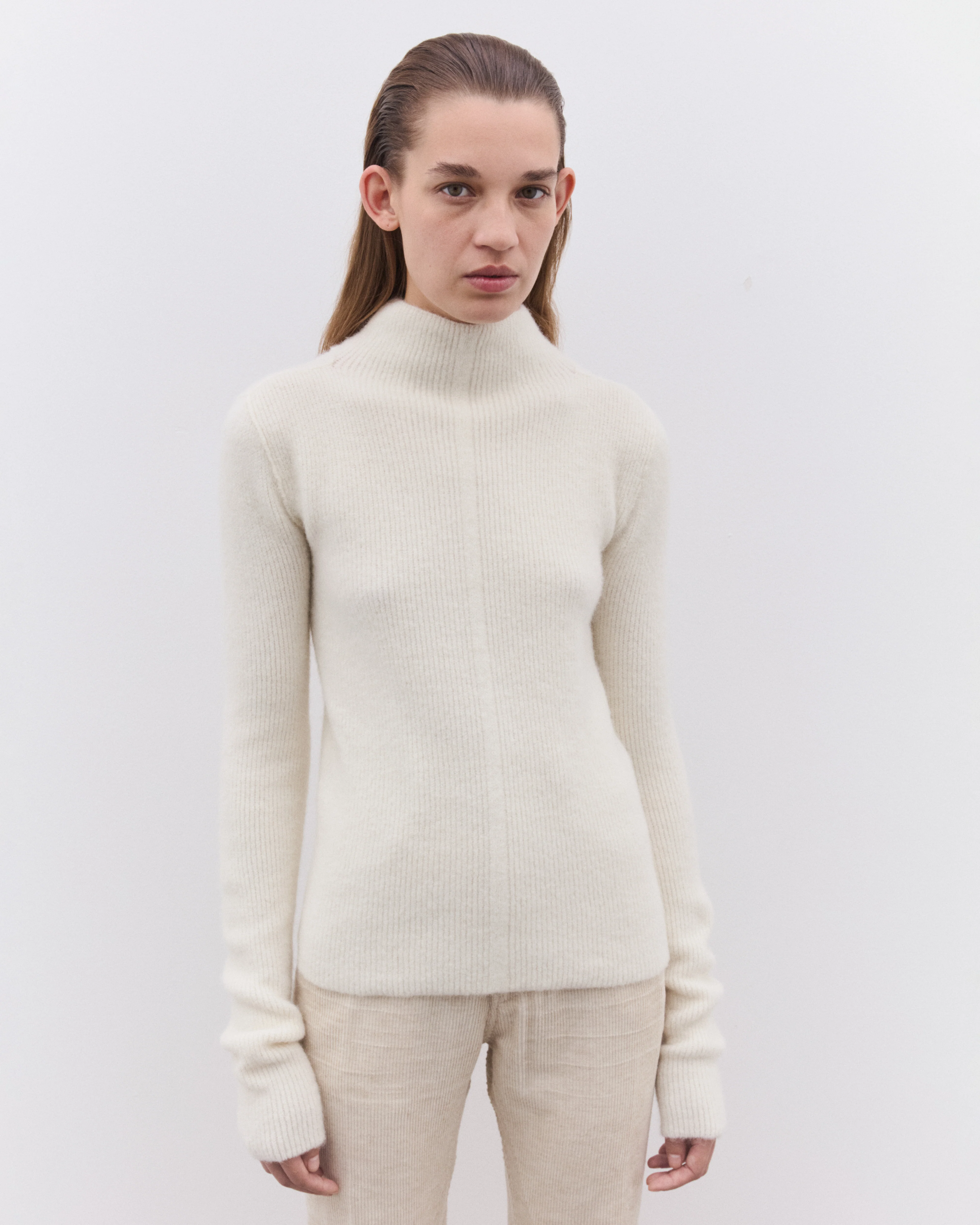 Rick Owens - Women’s Headon Pullover Sweater - (Milk) - Image 3