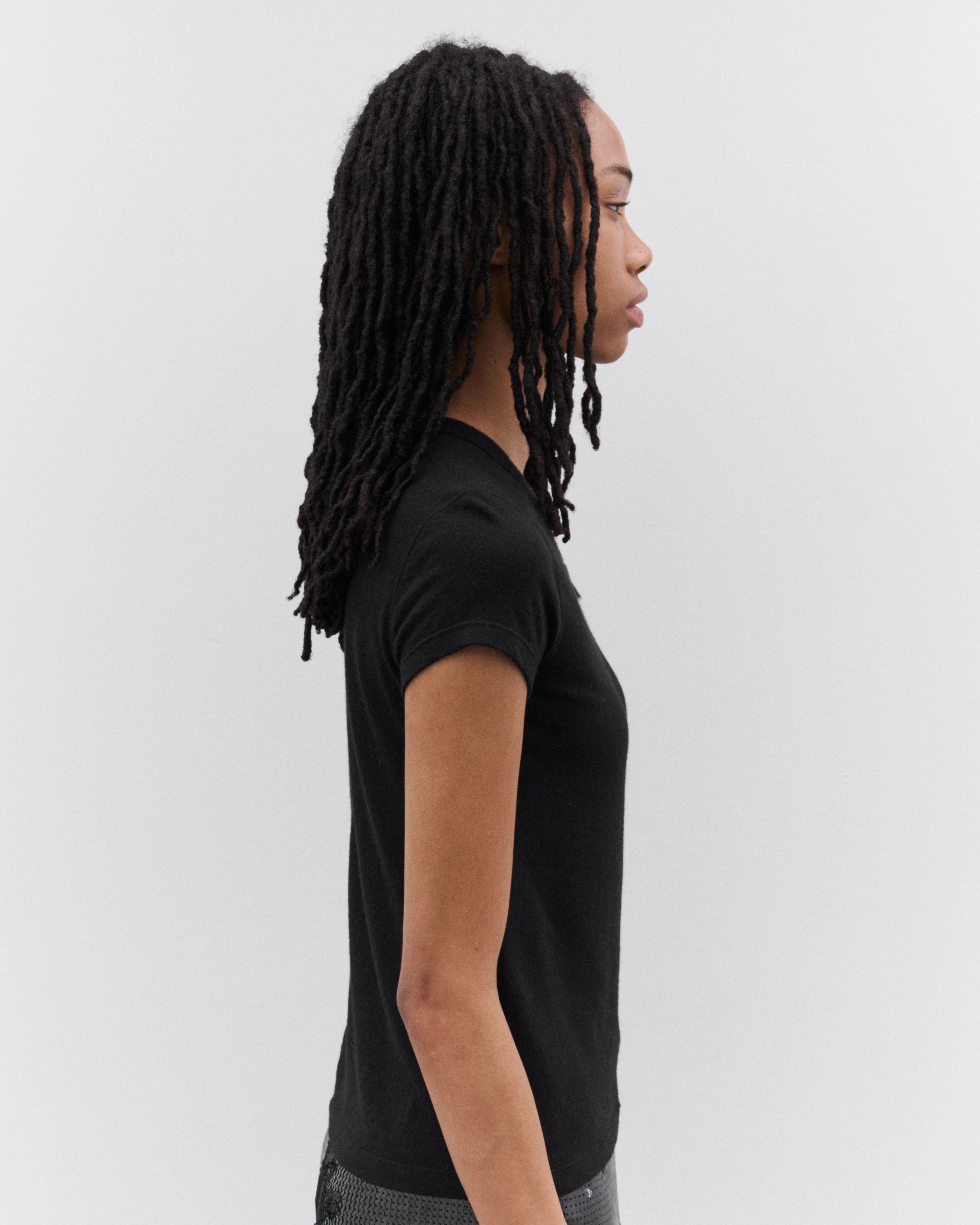 Rick Owens - Women’s Cropped Level T-Shirt - (Black) - Image 4