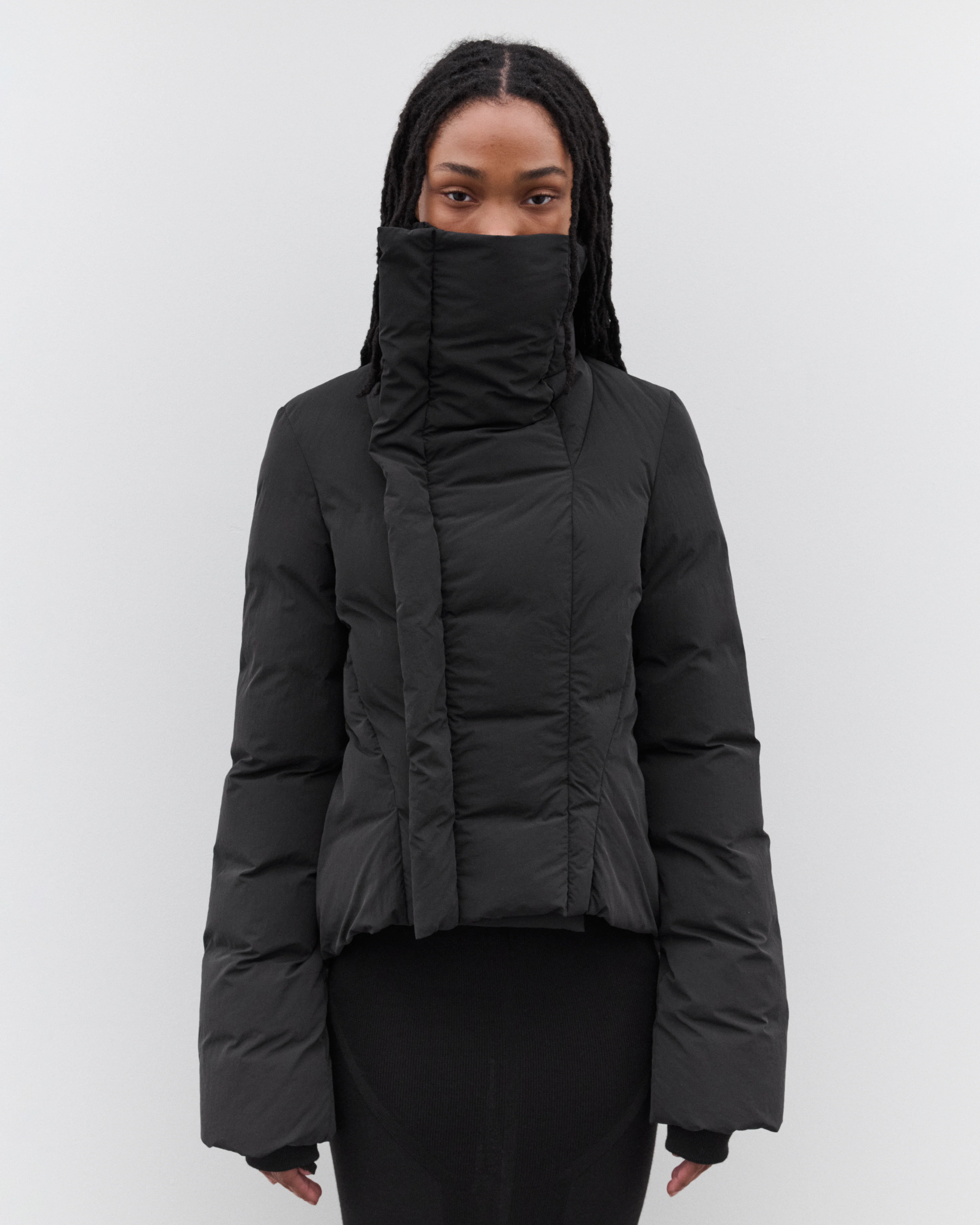 Rick Owens - Women’s Woven Down Jacket - (Black) - Image 3