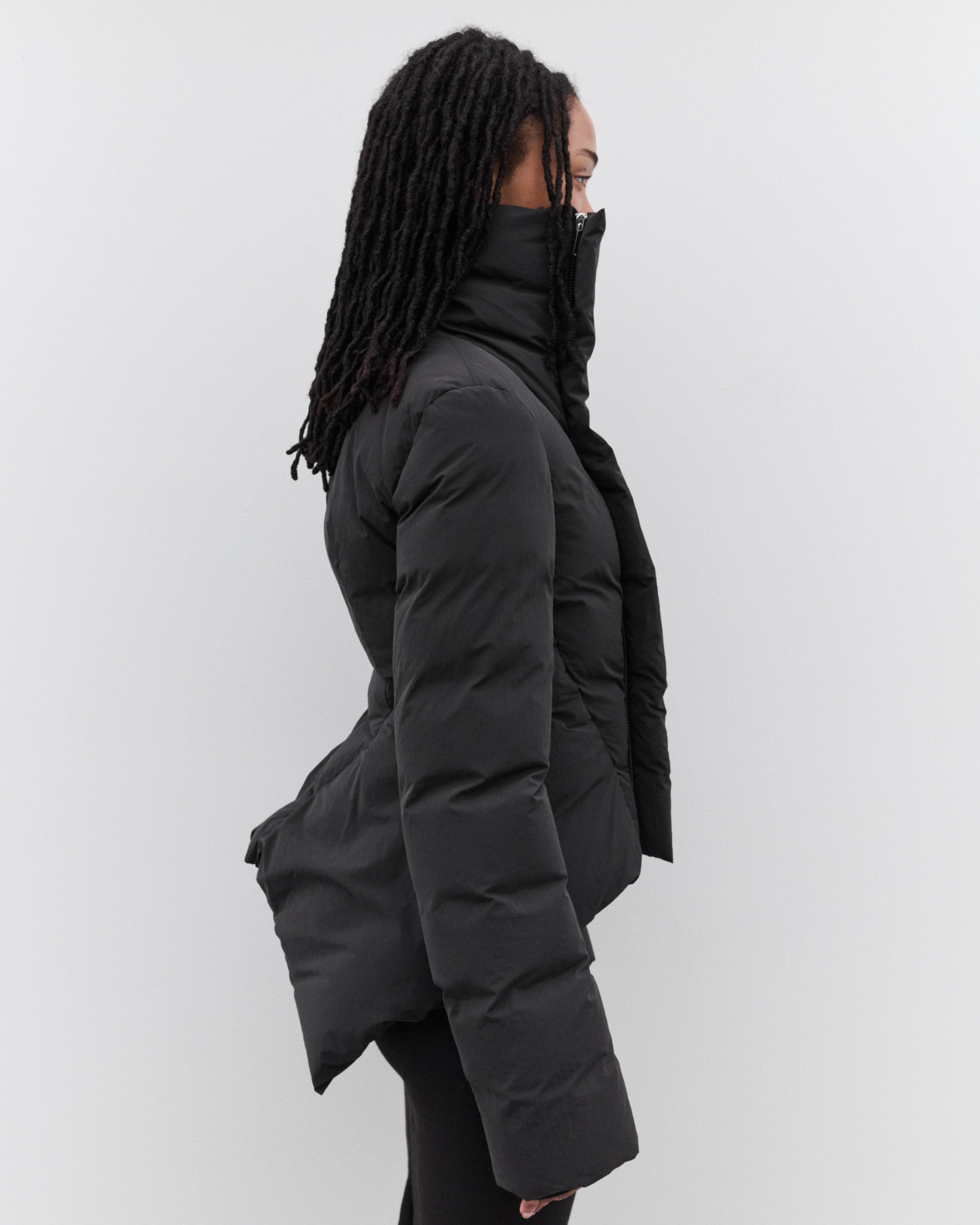 Rick Owens - Women’s Woven Down Jacket - (Black) - Image 4