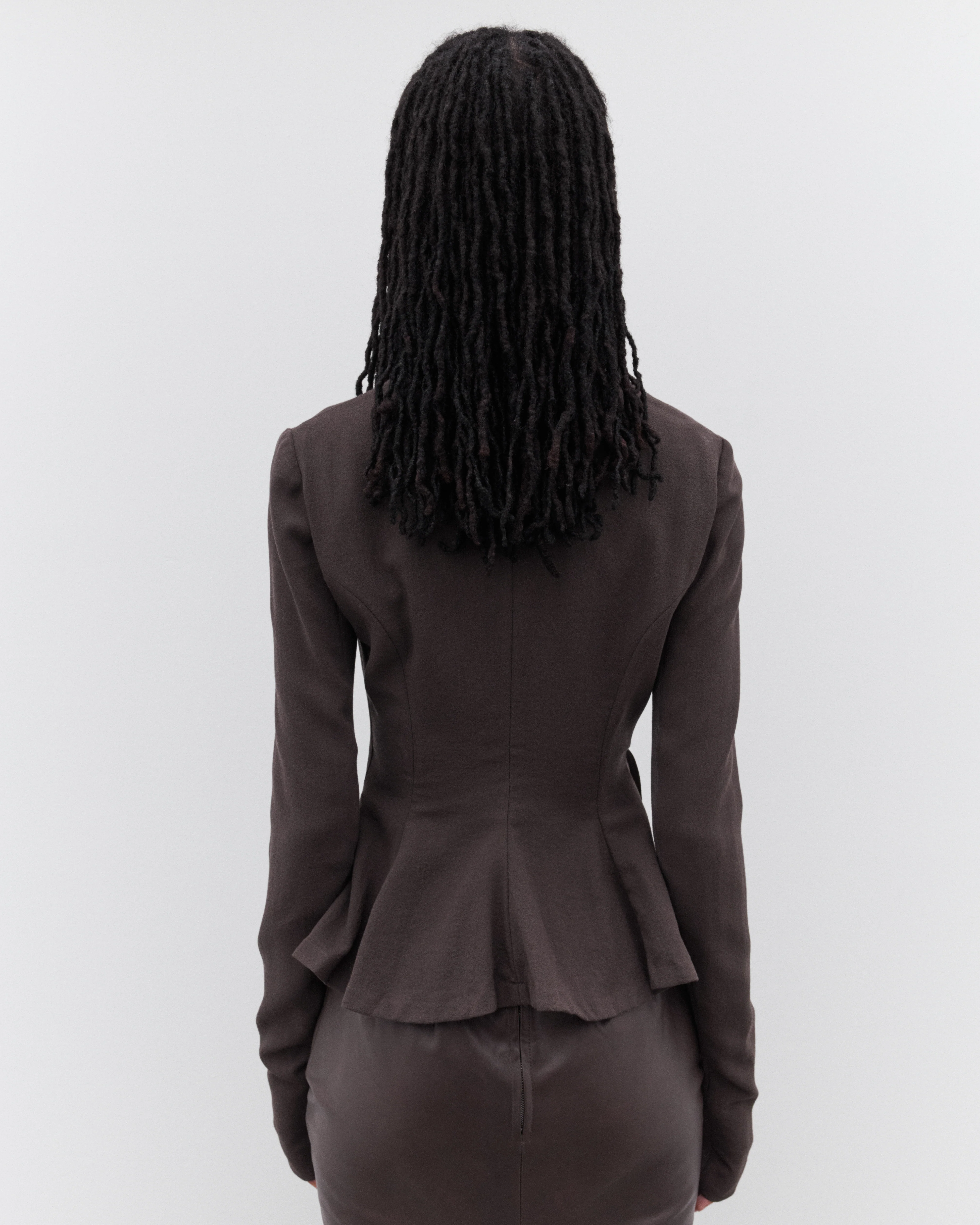 Rick Owens - Women’s Wrap Woven Jacket - (Dark Dust) - Image 5