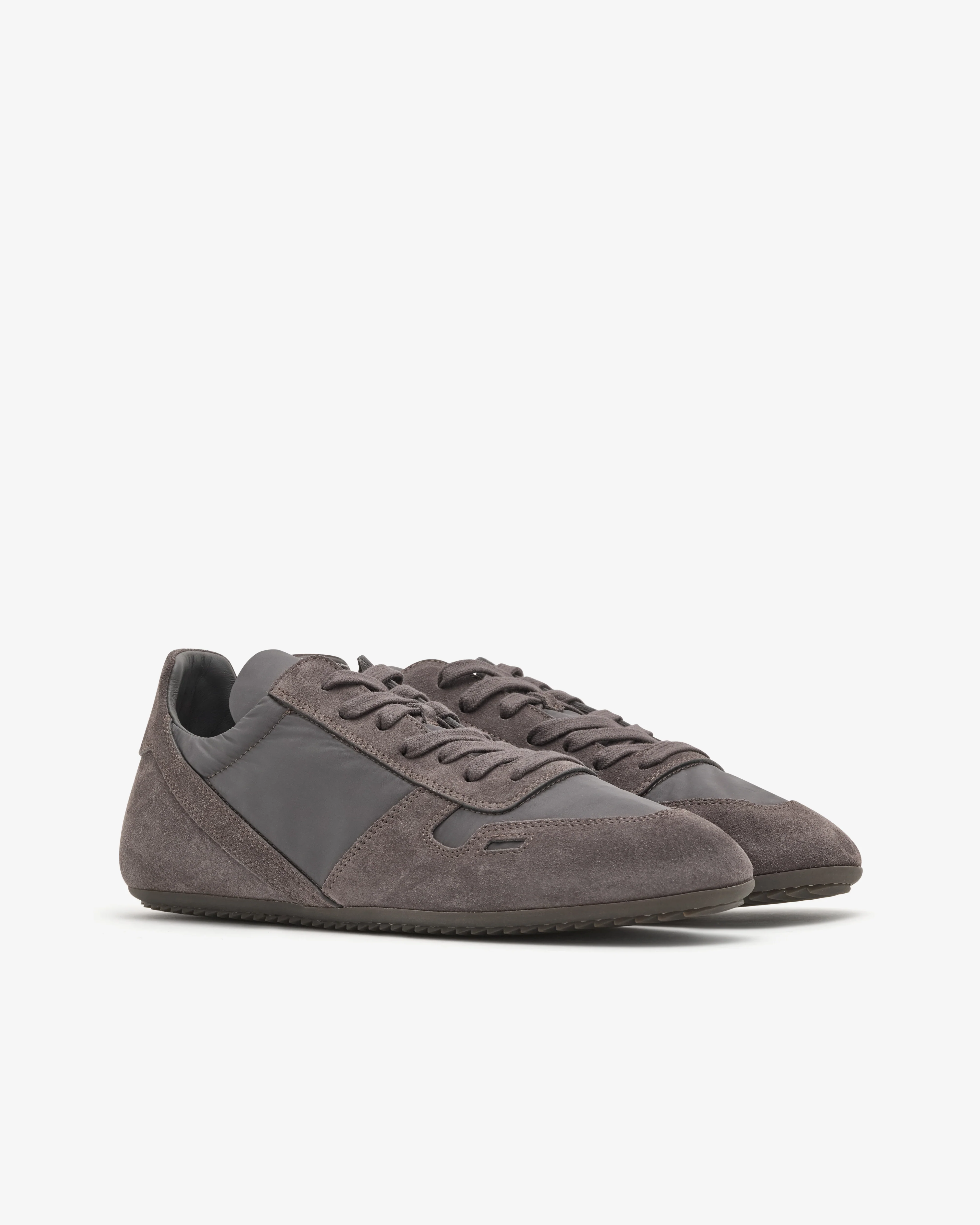 Rick Owens - Suede Minimal Sneaker - (Dark Grey) - Image 2