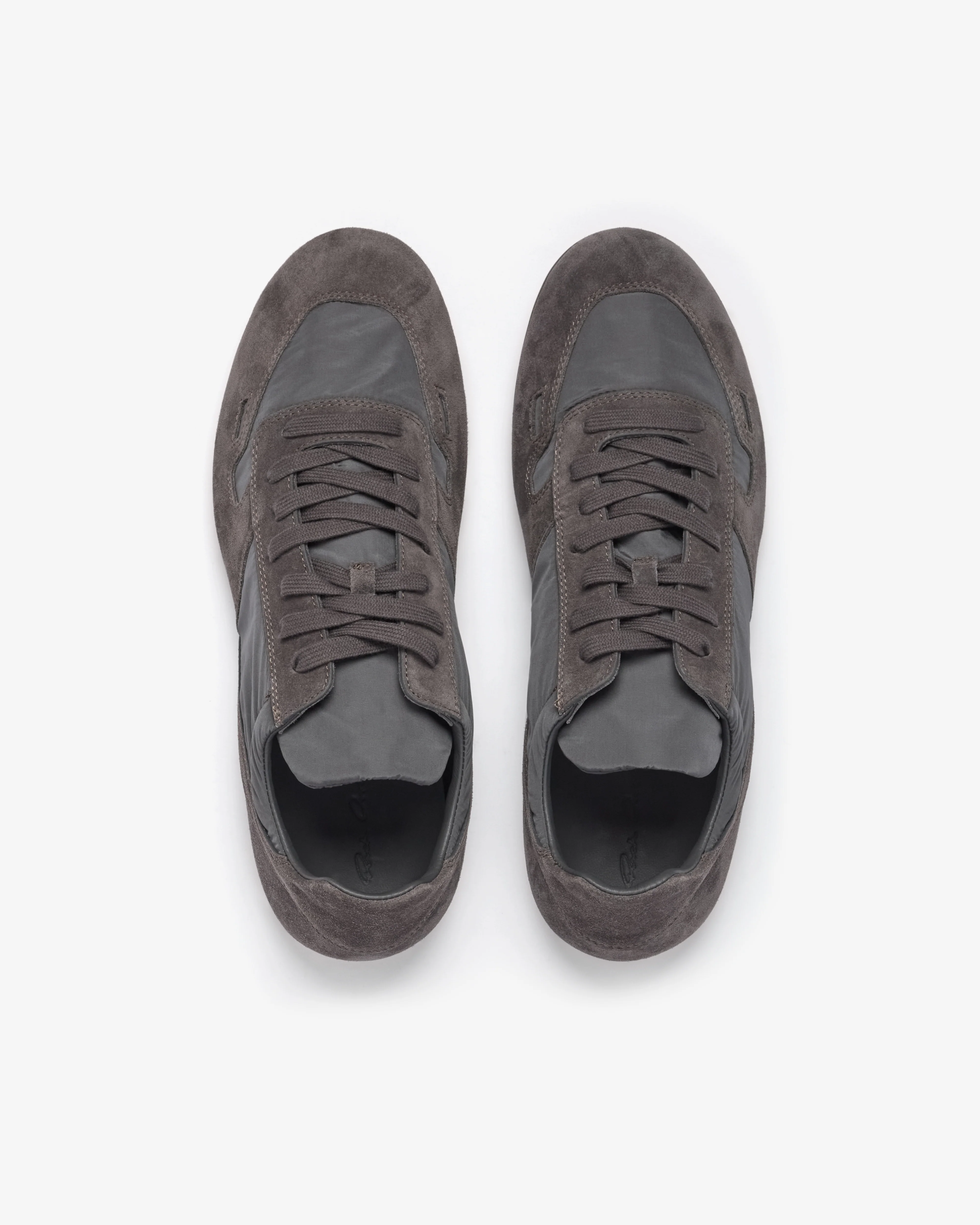 Rick Owens - Suede Minimal Sneaker - (Dark Grey) - Image 5