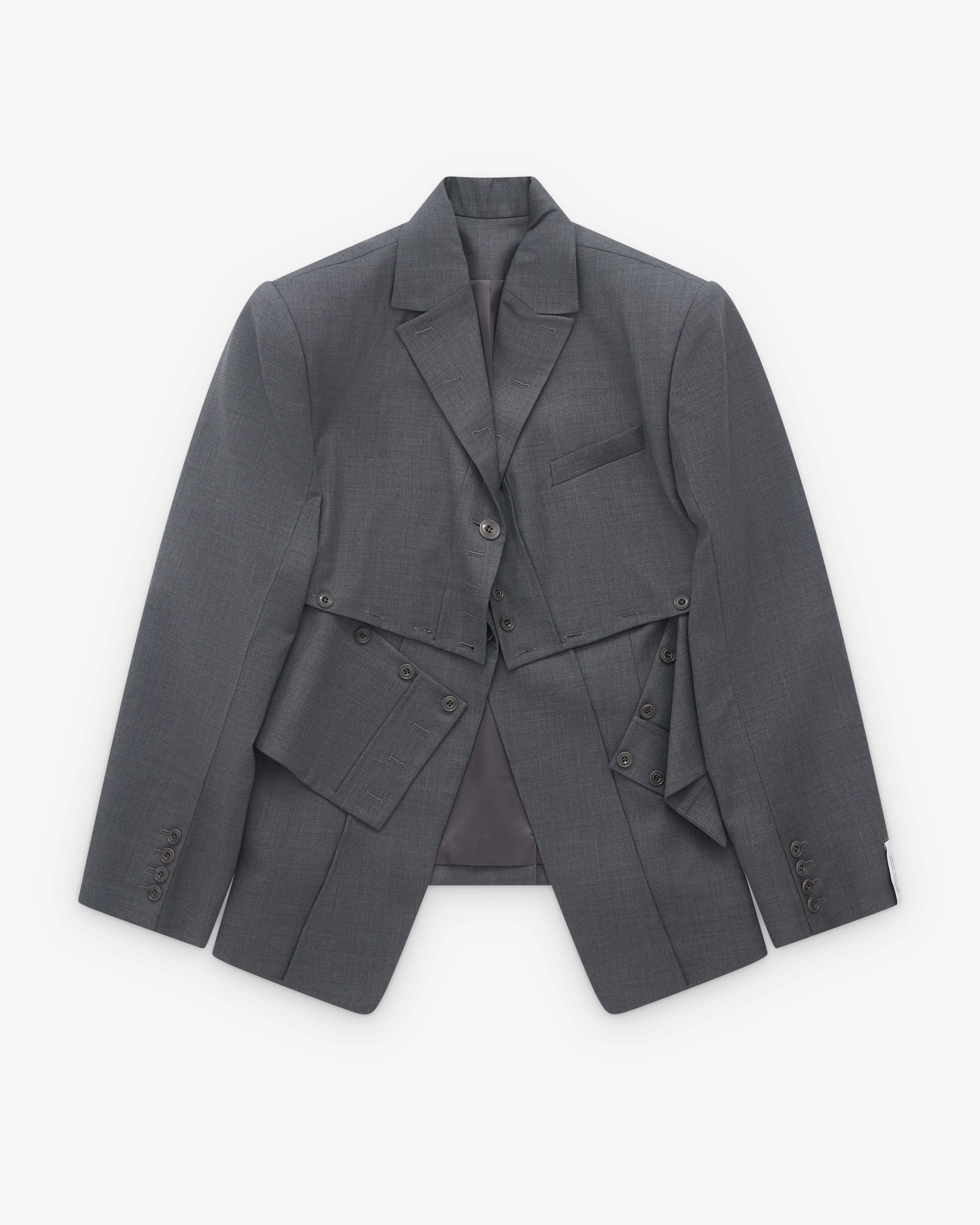 Rokh - Women’s Broken Jacket - (Grey Melange)