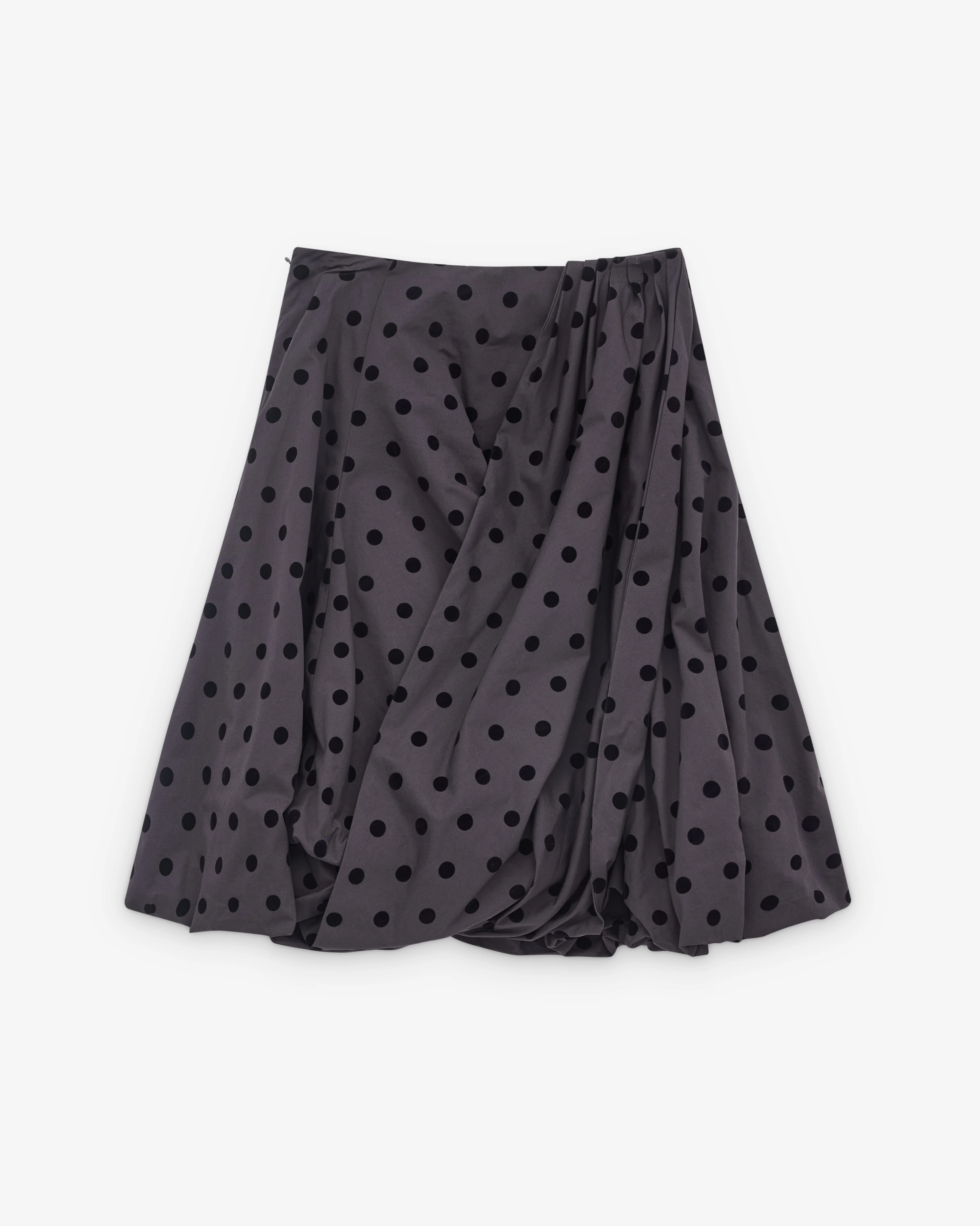 Rokh - Women’s Purse Midi Skirt - (Black Dot) - Image 2