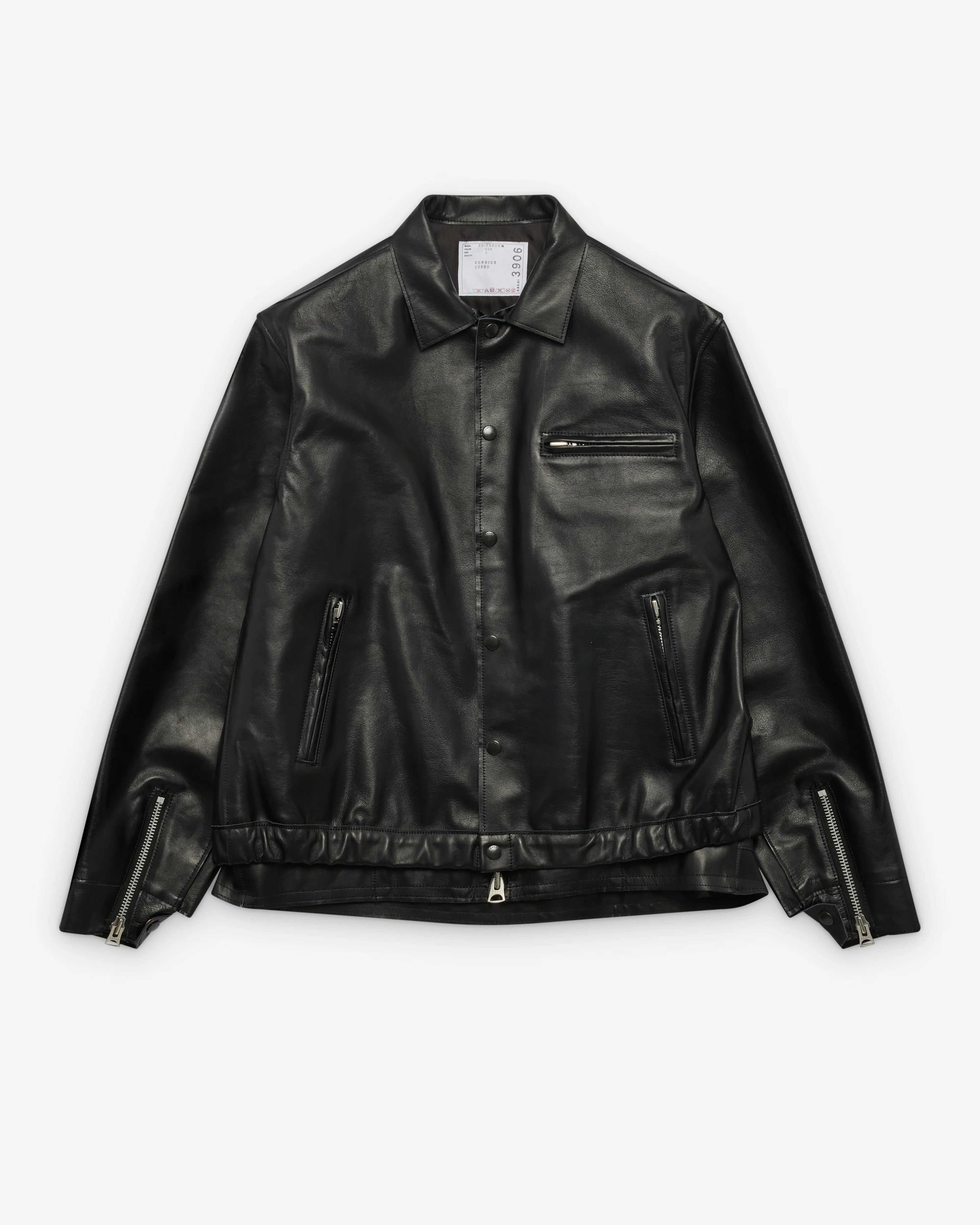 Sacai - Men's Leather Blouson - (Black)