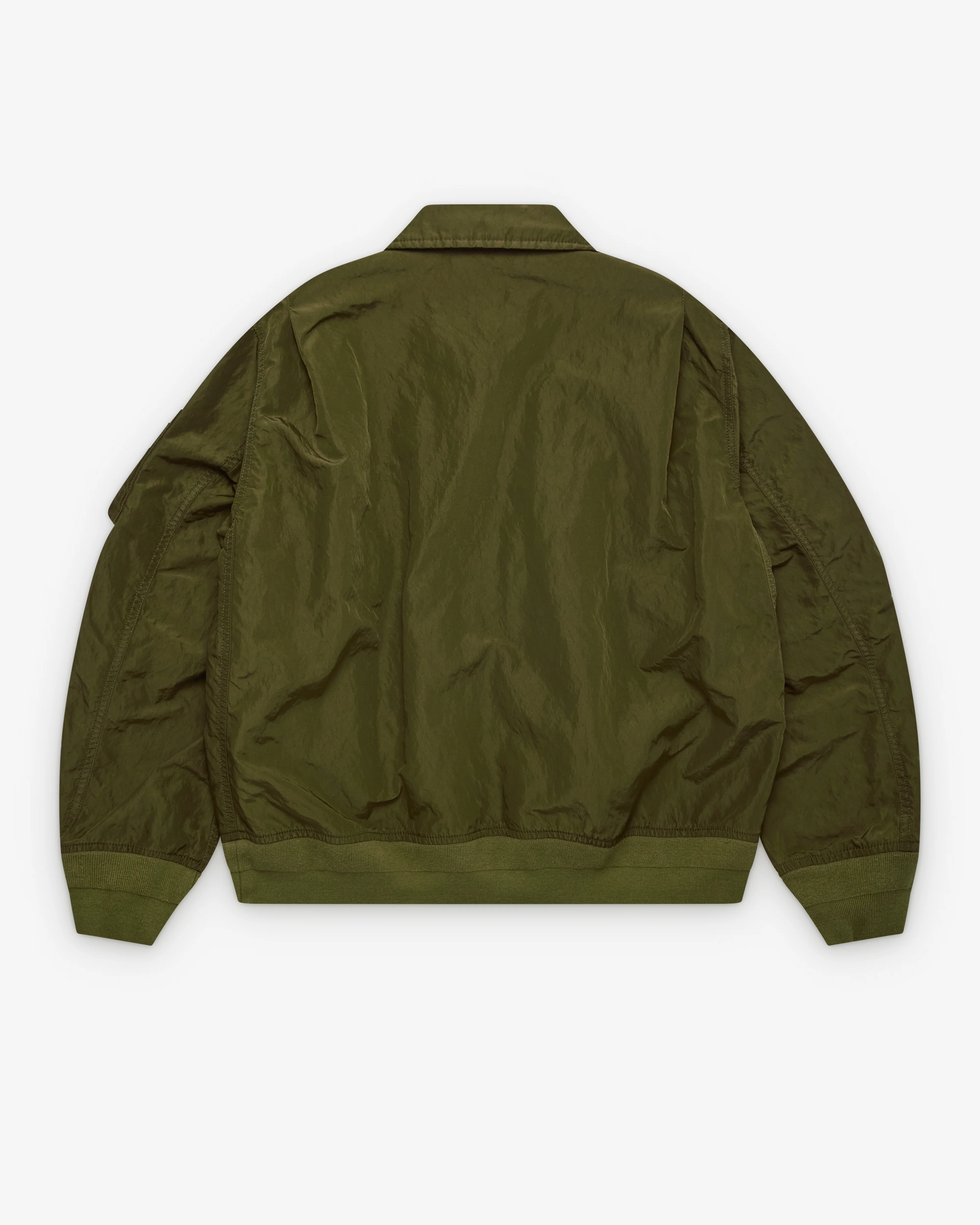 sacai - Men's Treated Nylon Twill Blouson - (Khaki) - Image 2