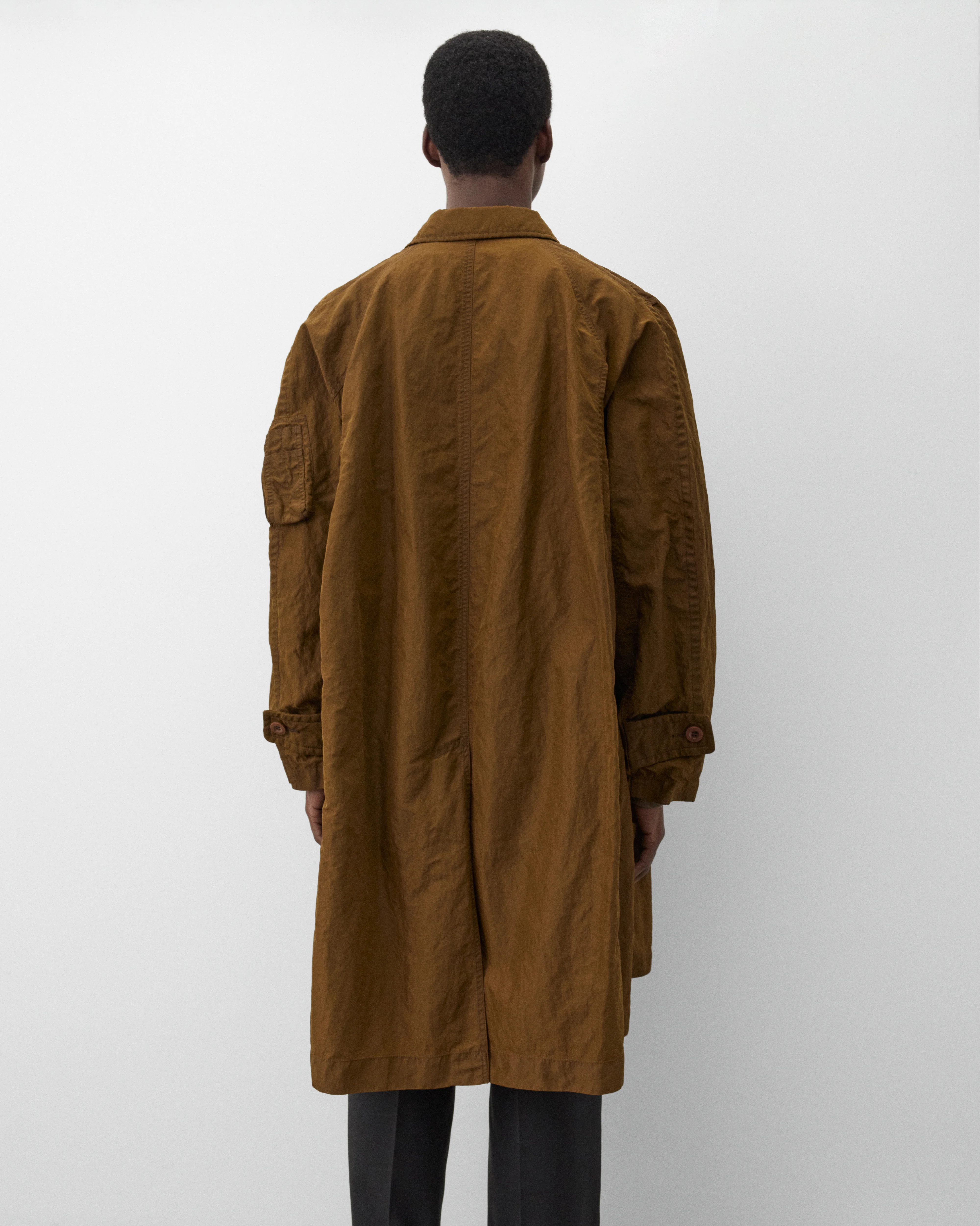 Sacai - Men's Treated Nylon Twill Coat - (Green) - Image 5