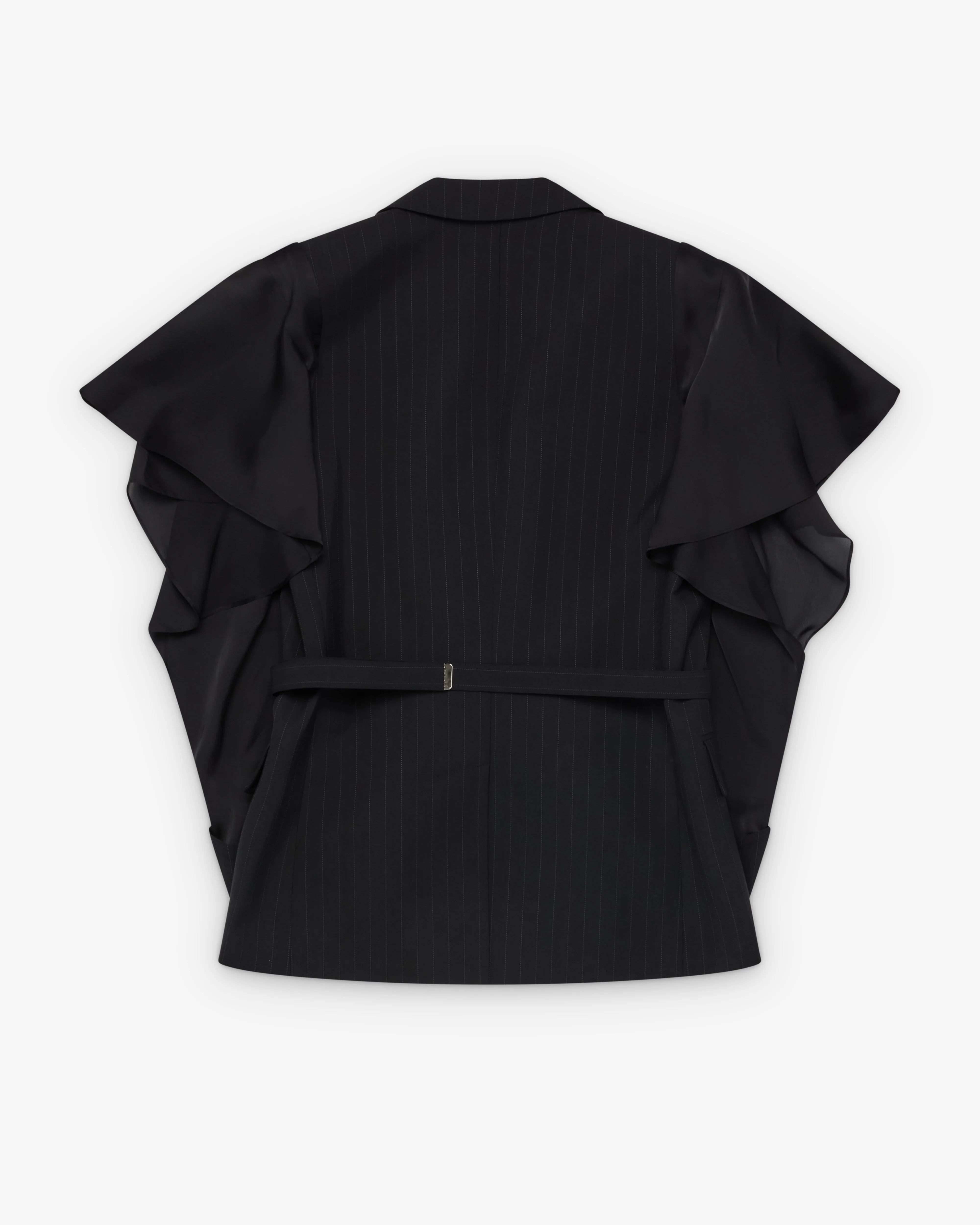 Sacai - Women's Chalk Stripe Jacket - (Black) - Image 2