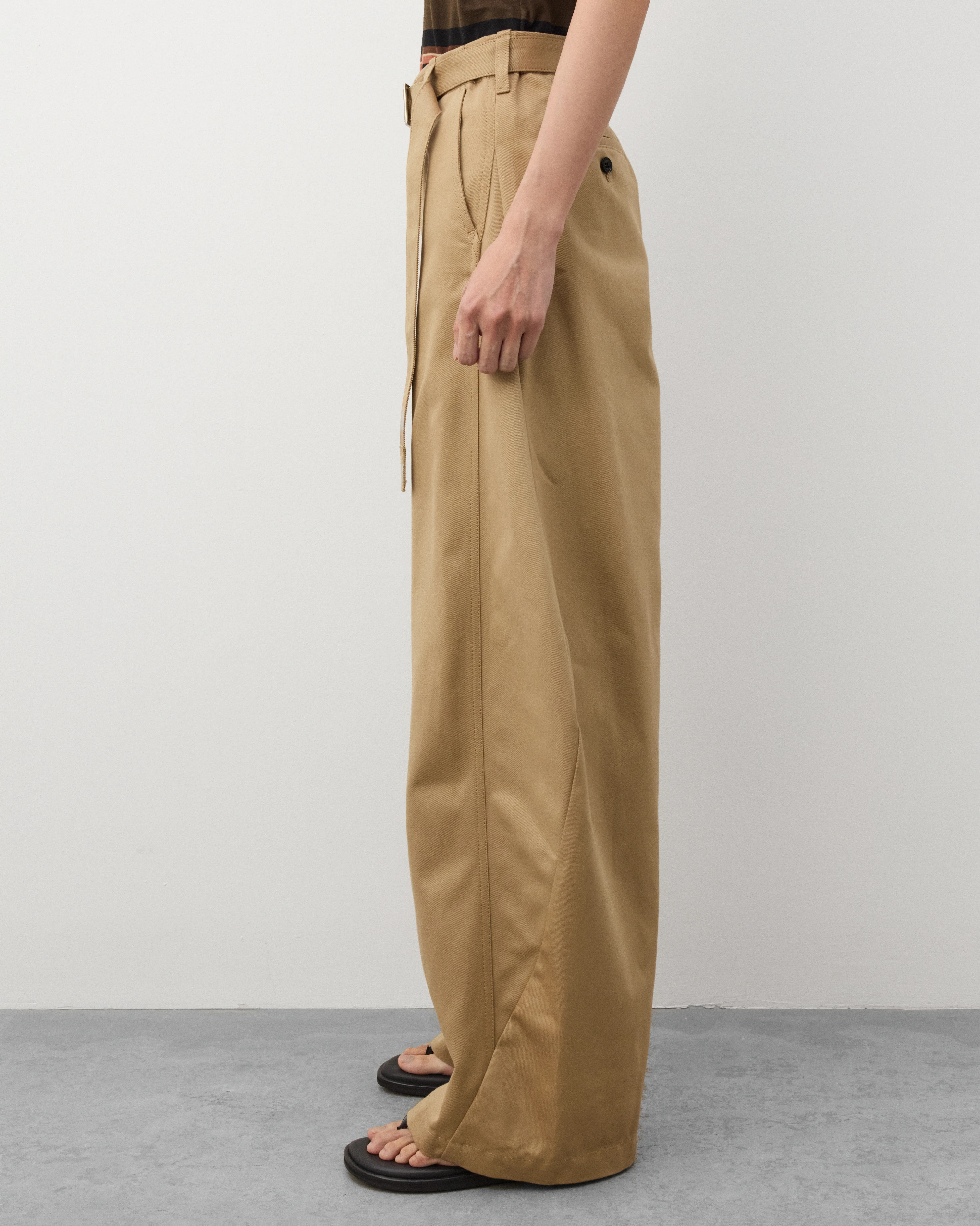 sacai - Women's Cotton Chino Pants - (Stone) - Image 4