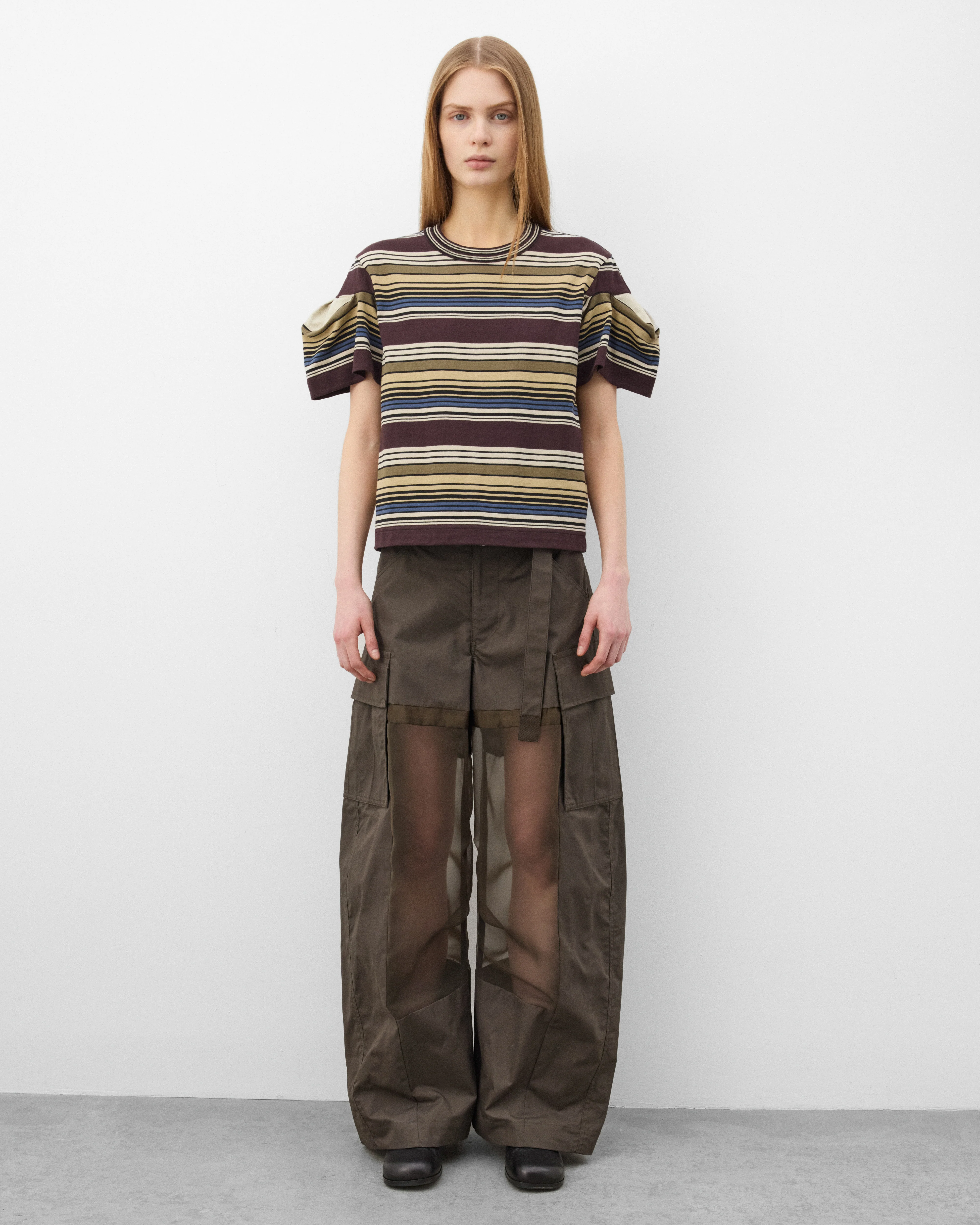 Sacai - Women's Cotton Coating Pants - (Khaki) - Image 6