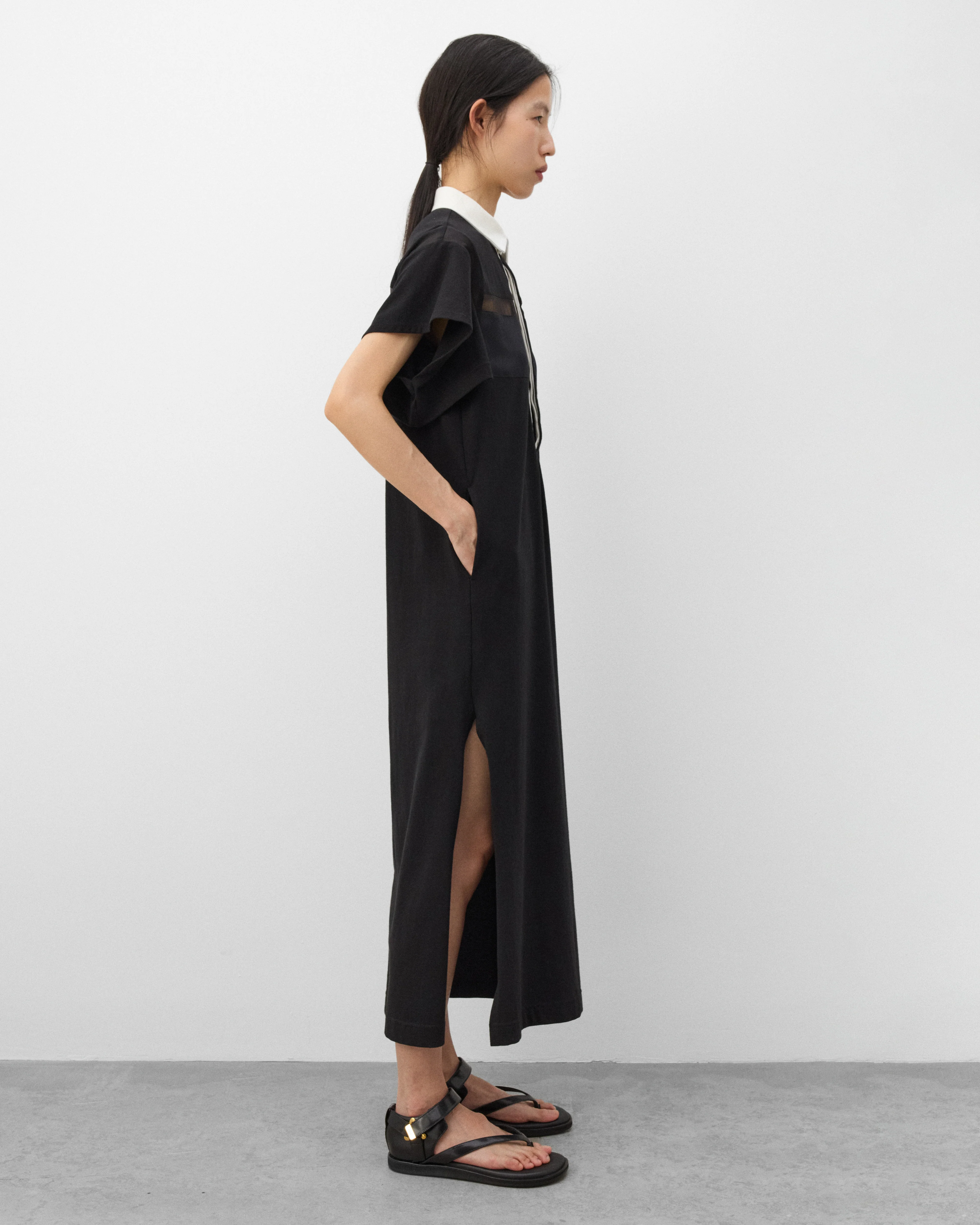 sacai - Women's Collared Dress - (Black) - Image 4