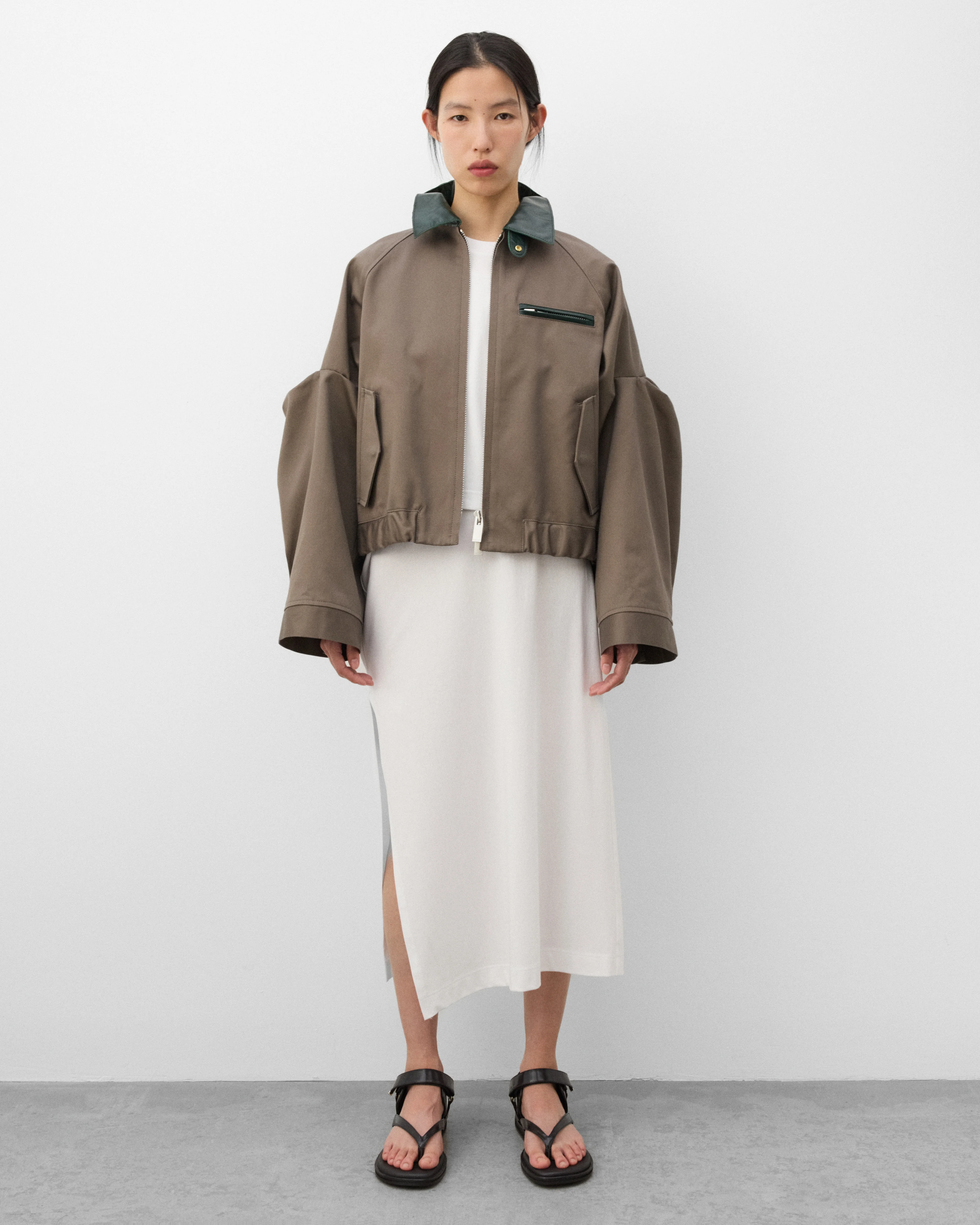 sacai - Women's Cotton Jersey Dress - (White) - Image 6