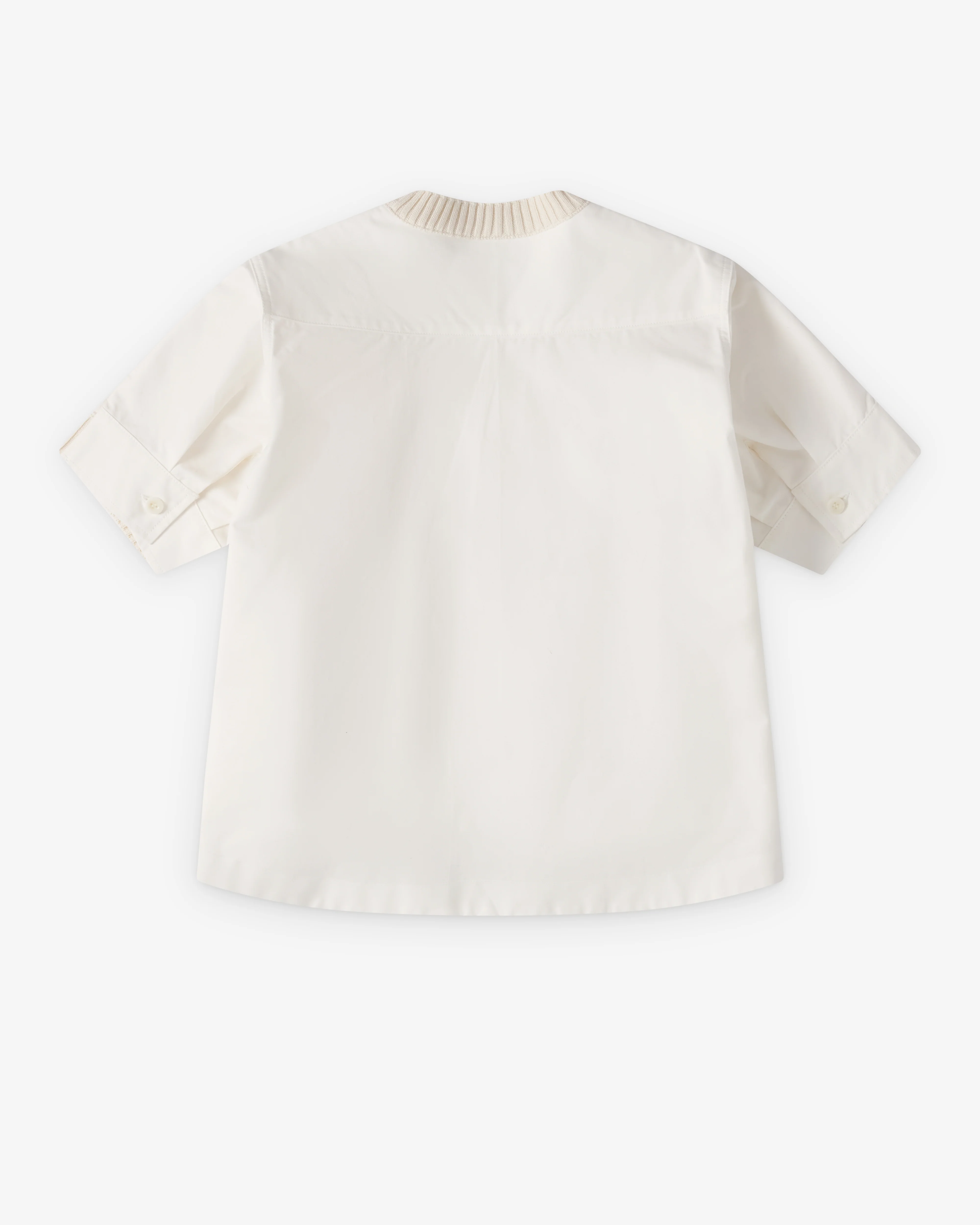 Sacai - Women's Cotton X Cashmere T-Shirt - (Cream) - Image 2