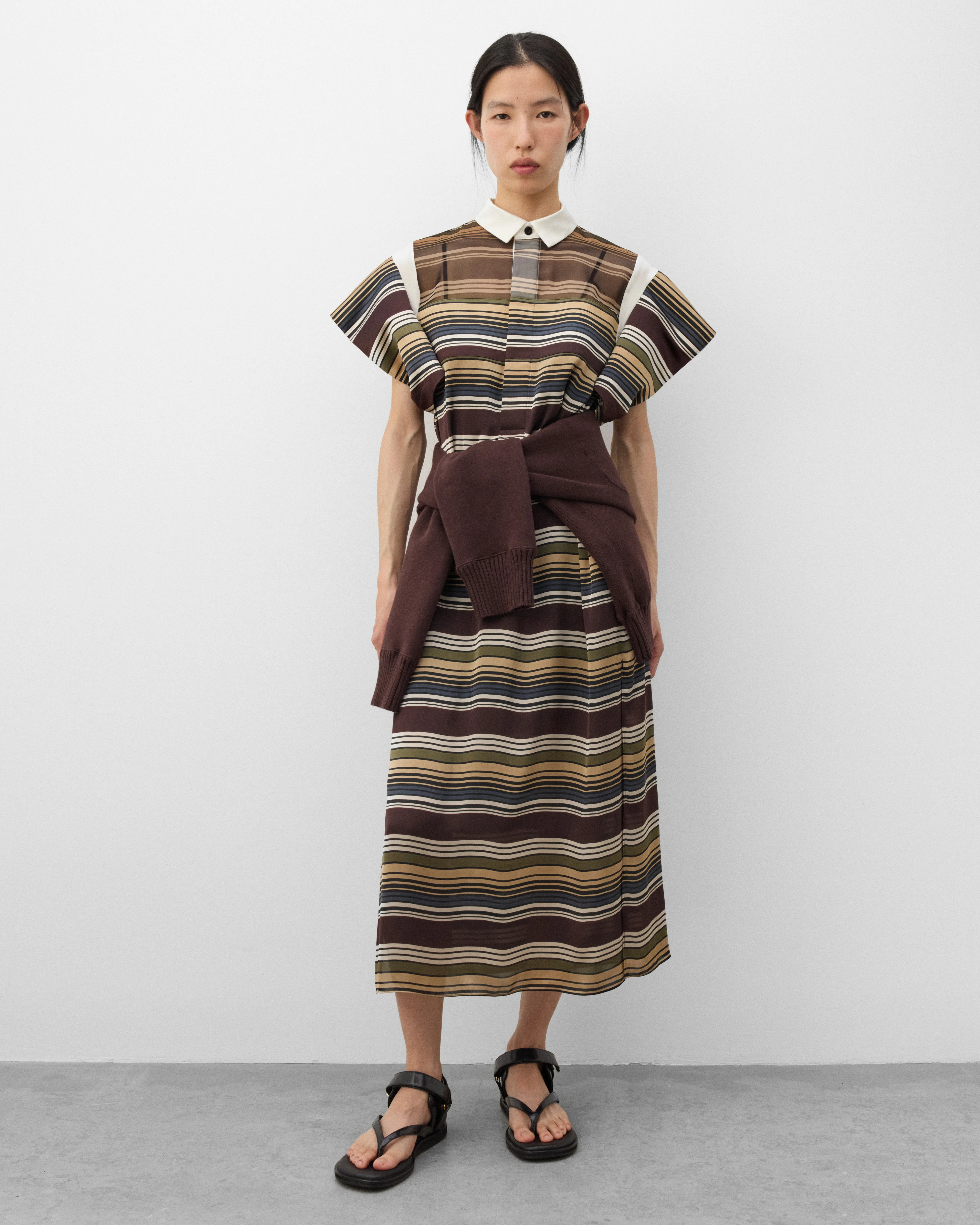 Sacai - Women's Horizontal Stripe Dress - (Stripe/Multi) - Image 6