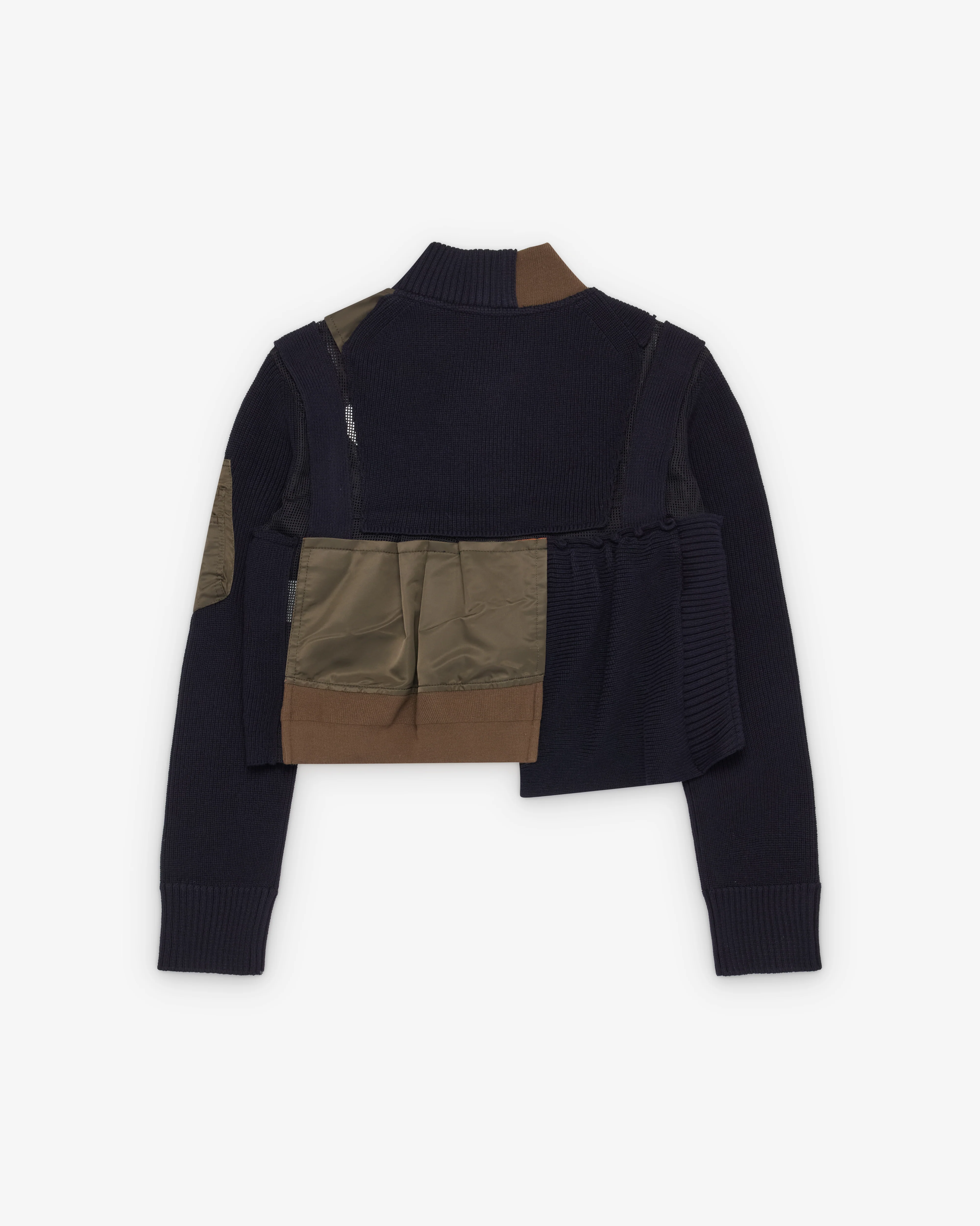 Sacai - Women's Nylon Twill X Knit Blouson - (Multi) - Image 2