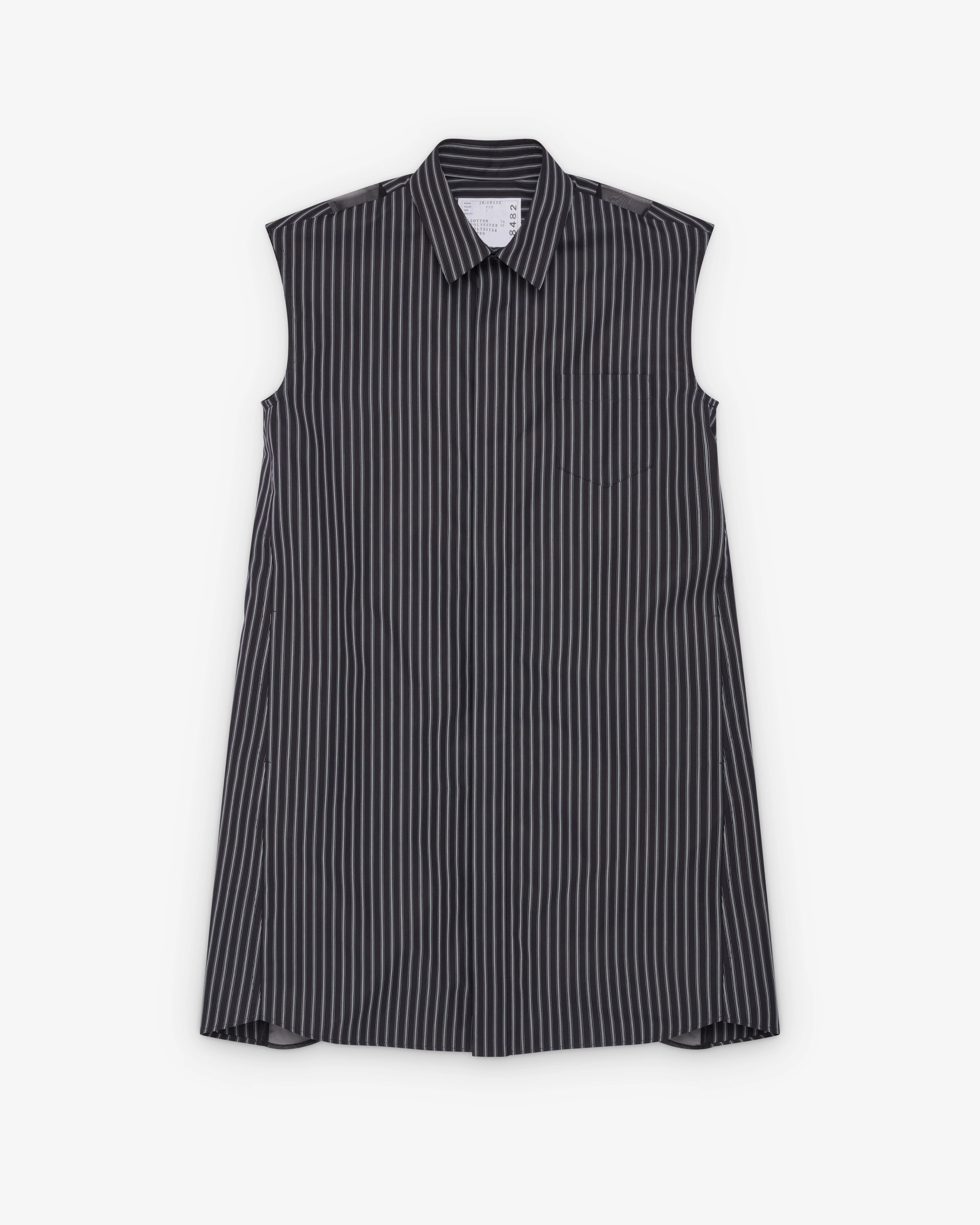 Sacai - Women's Poplin Dress - (Black Stripe)
