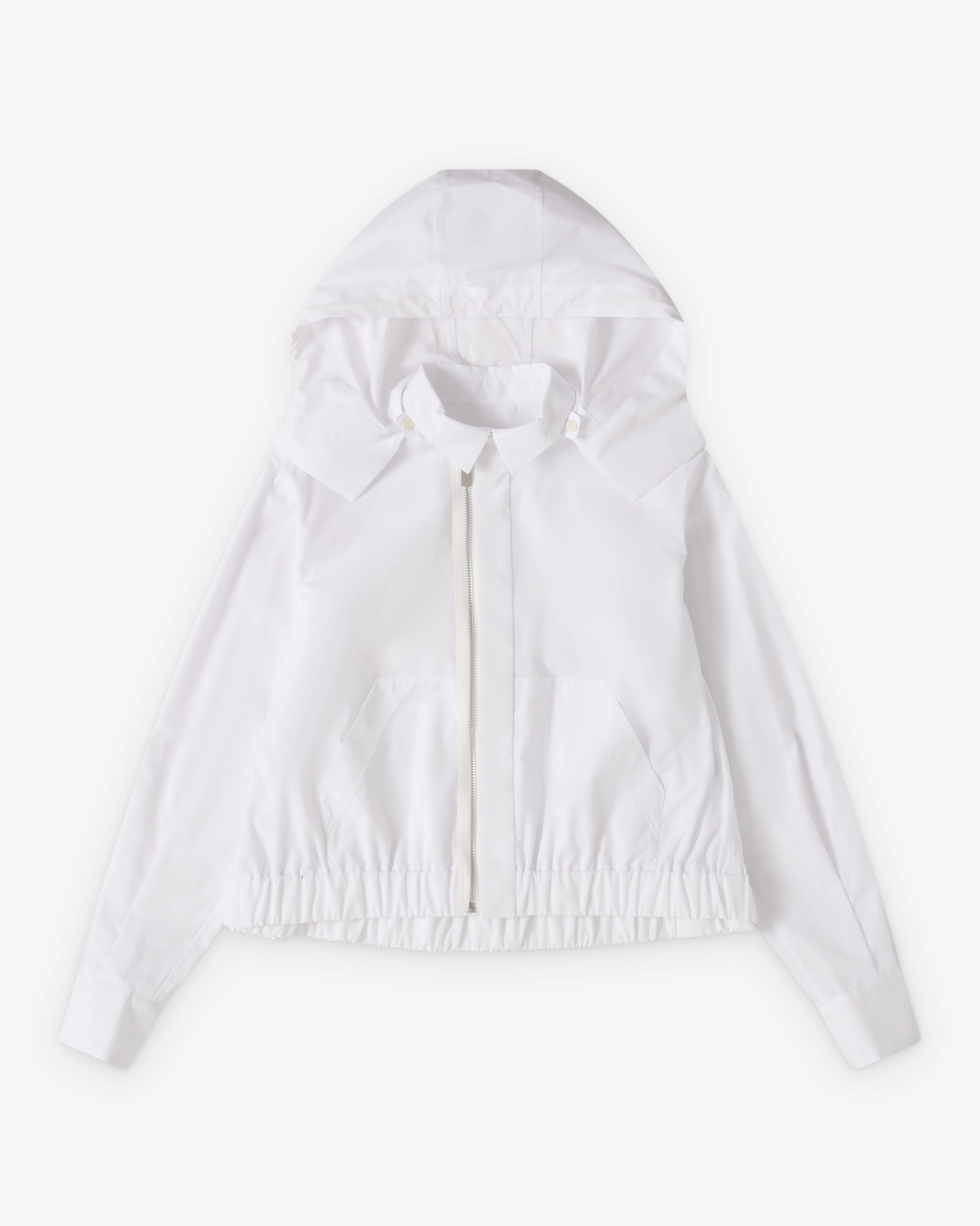 Sacai - Women's Poplin Hoodie - (White)