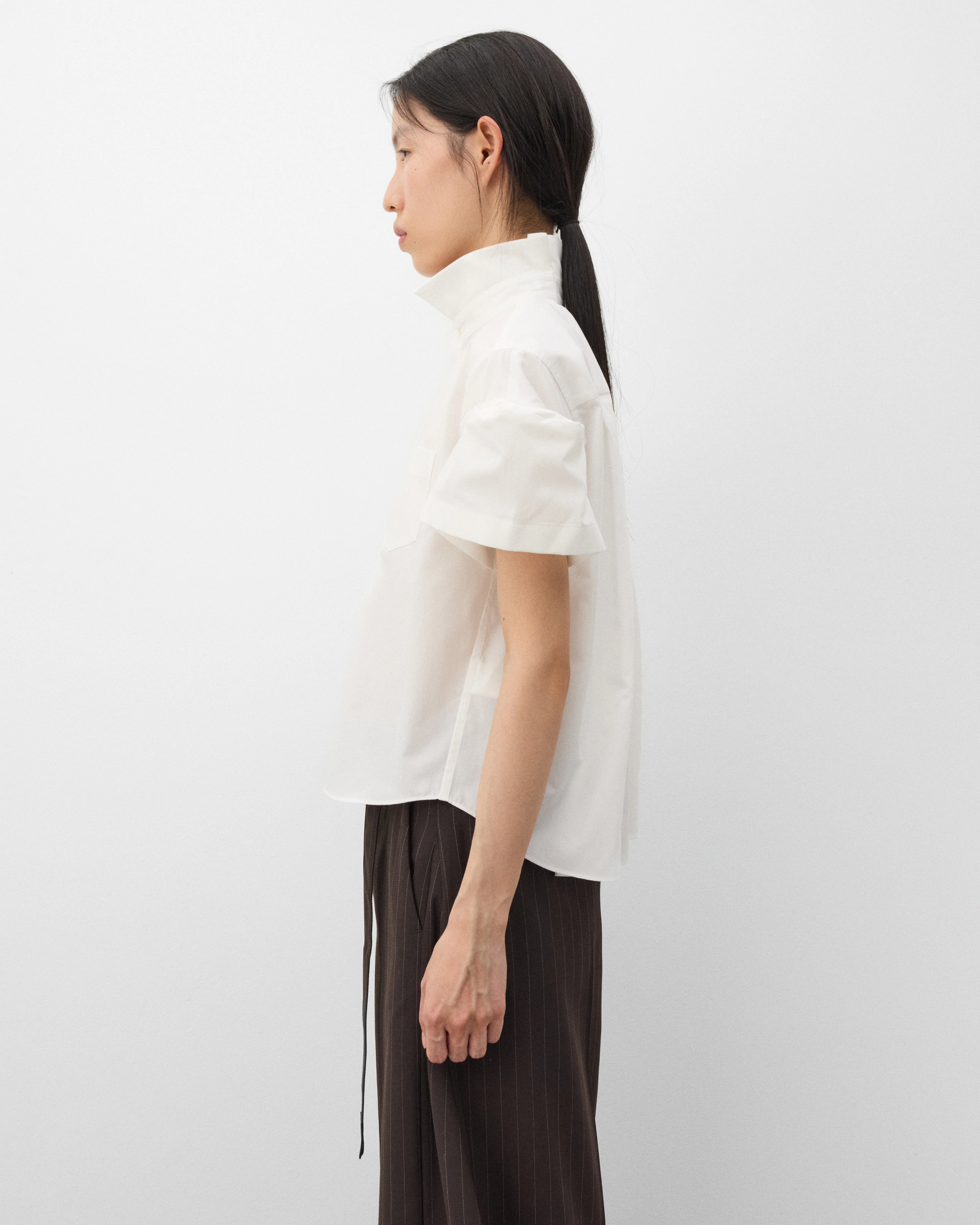 Sacai - Women's Poplin Shirt - (White) - Image 4