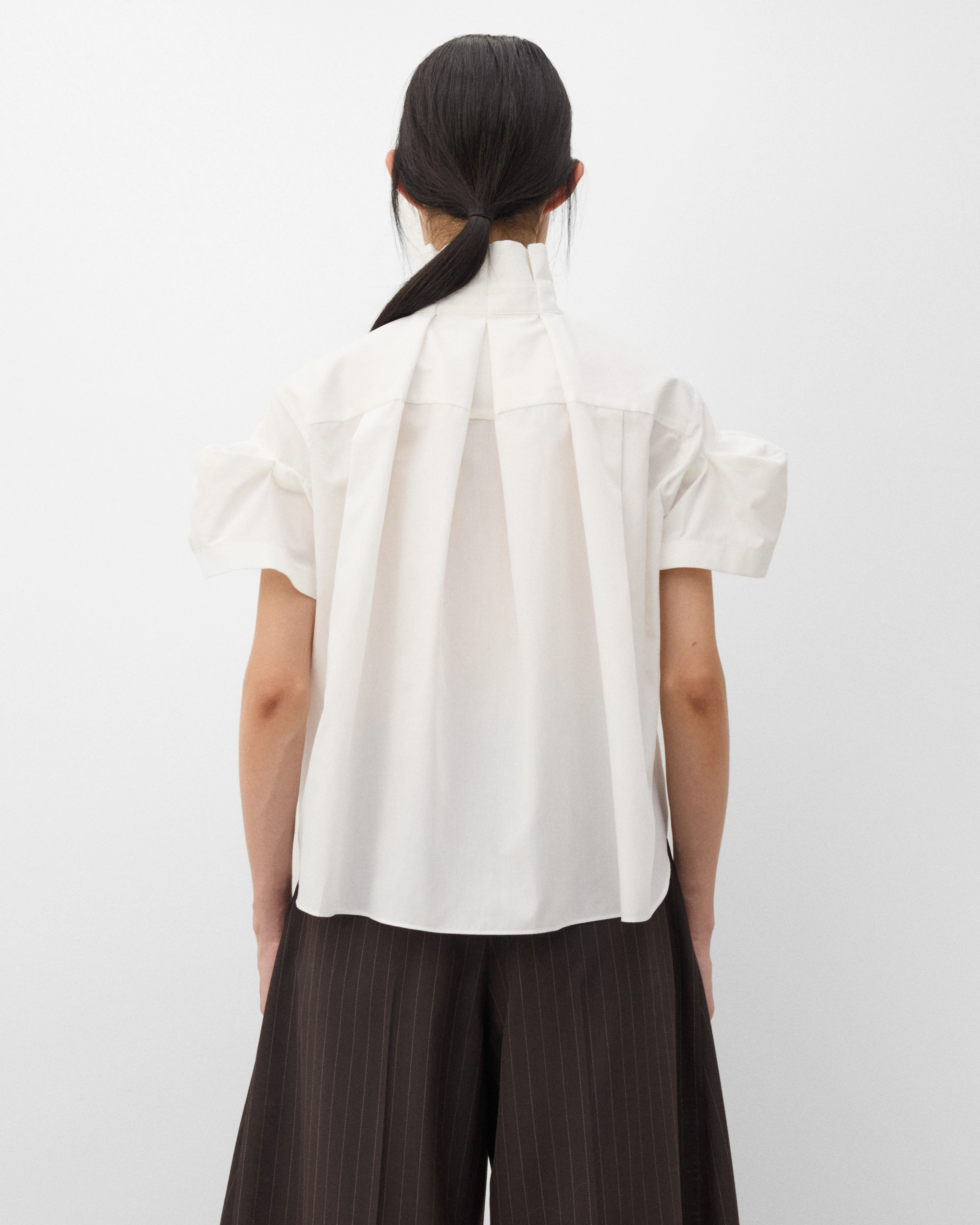 Sacai - Women's Poplin Shirt - (White) - Image 5