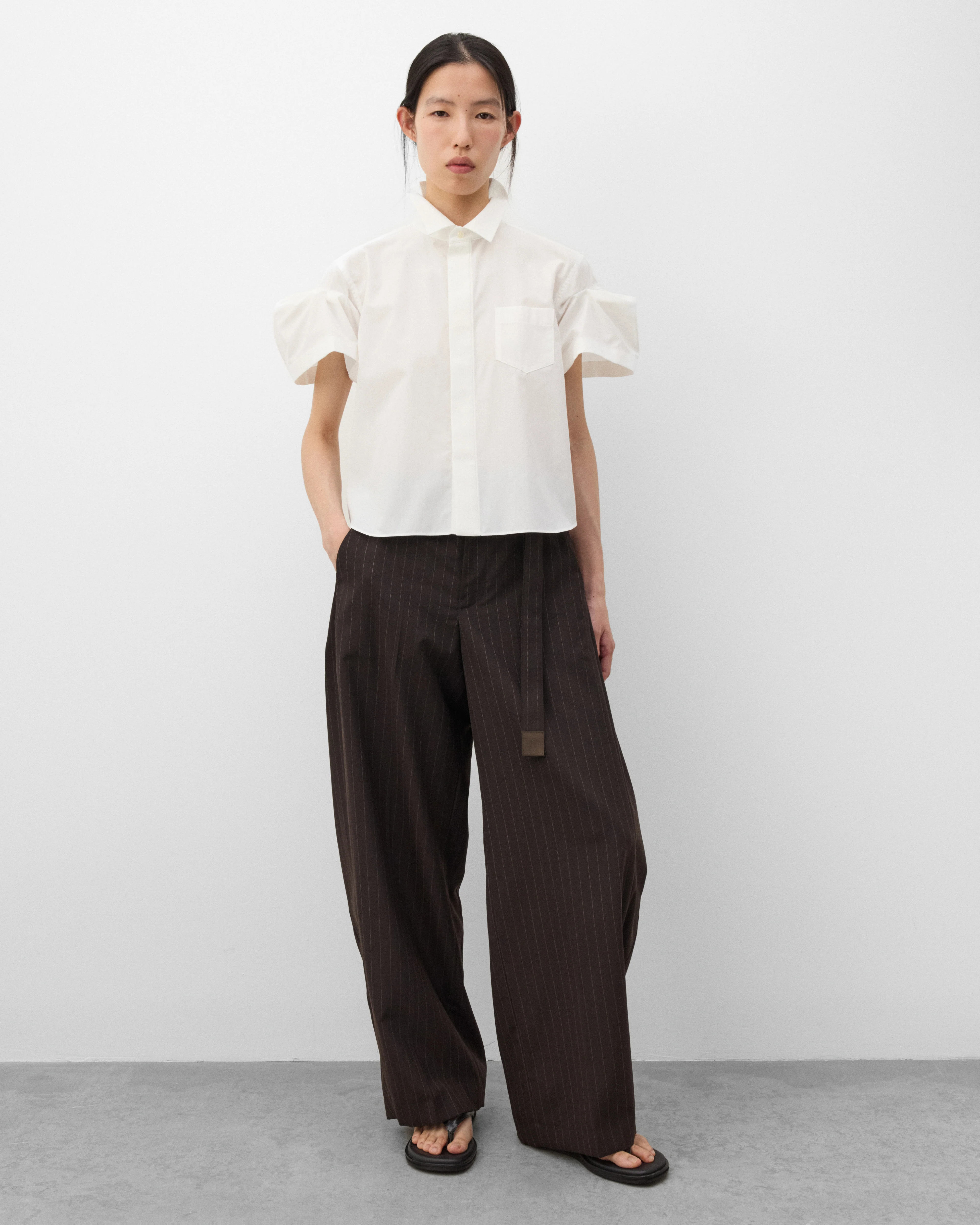 Sacai - Women's Poplin Shirt - (White) - Image 6