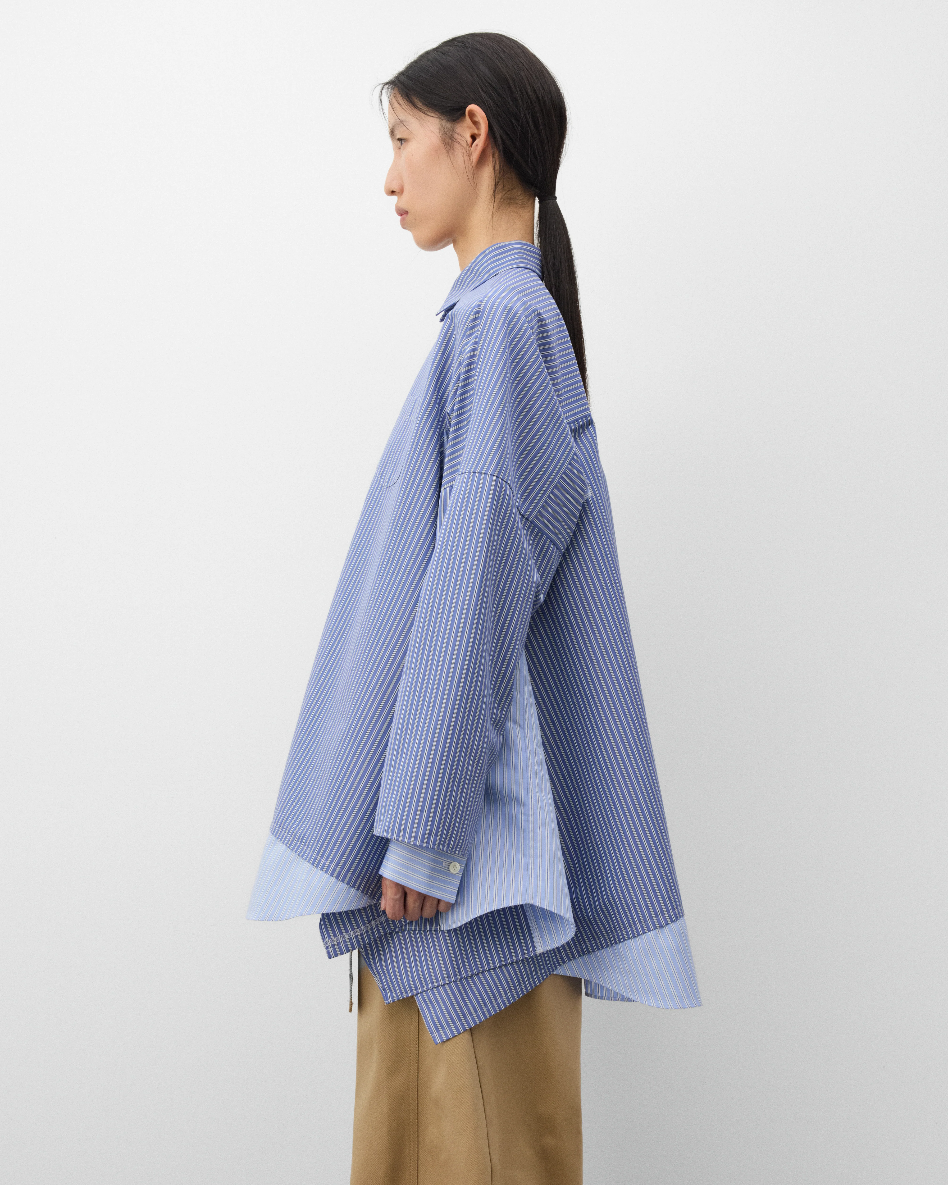 Sacai - Women's Poplin Shirt - (Blue/Mix) - Image 4