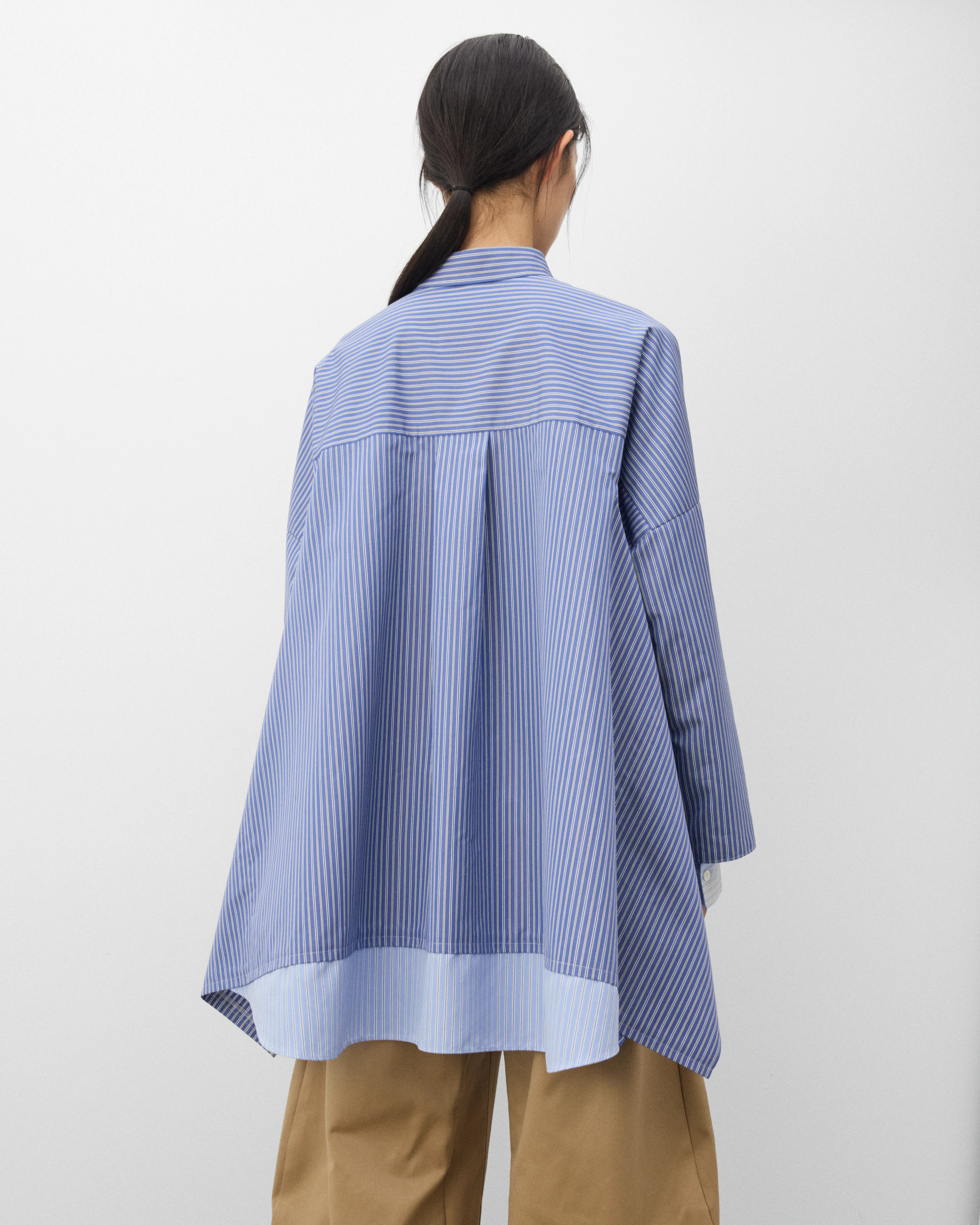 Sacai - Women's Poplin Shirt - (Blue/Mix) - Image 5