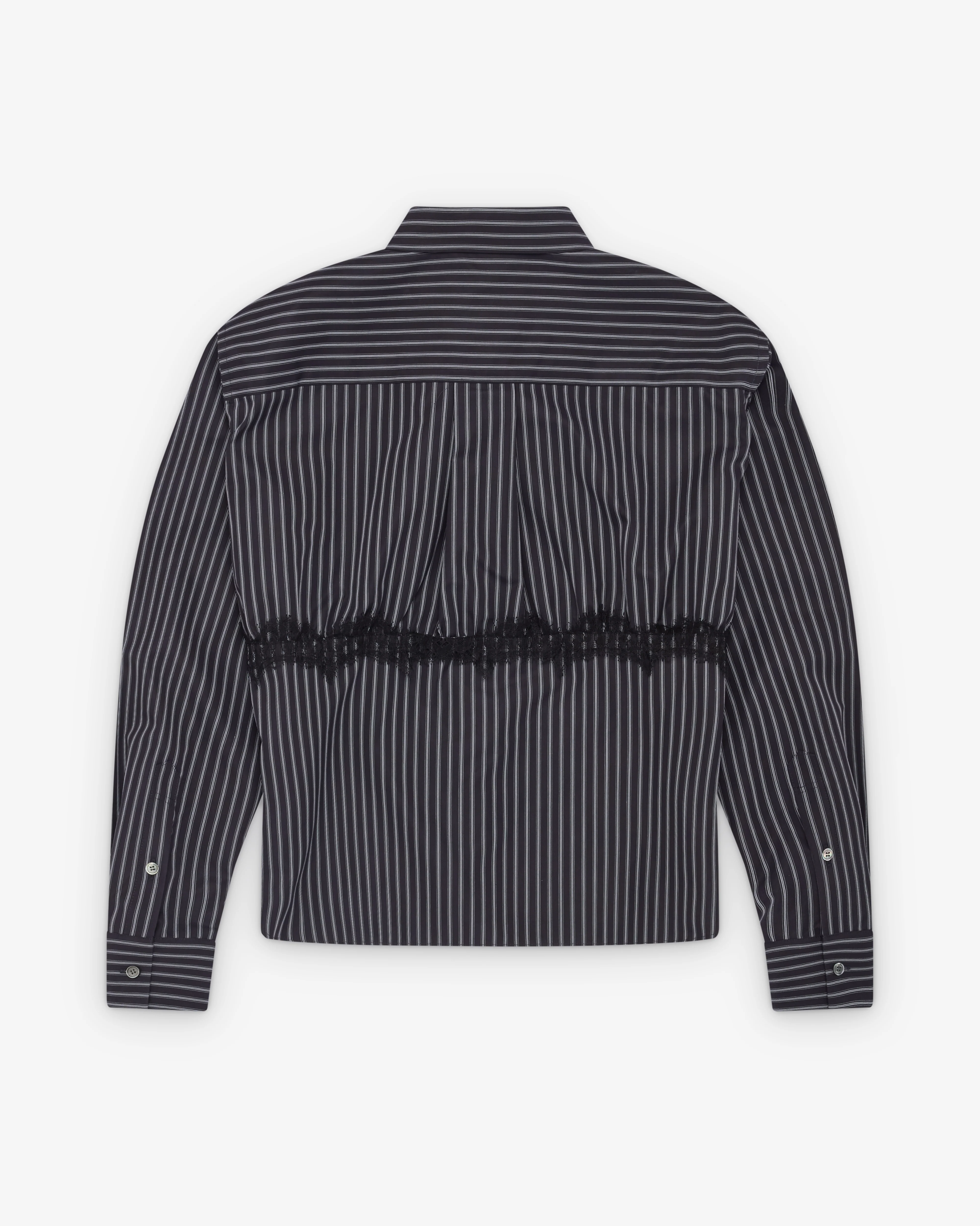 Sacai - Women's Poplin Stripe Shirt - (Black) - Image 2