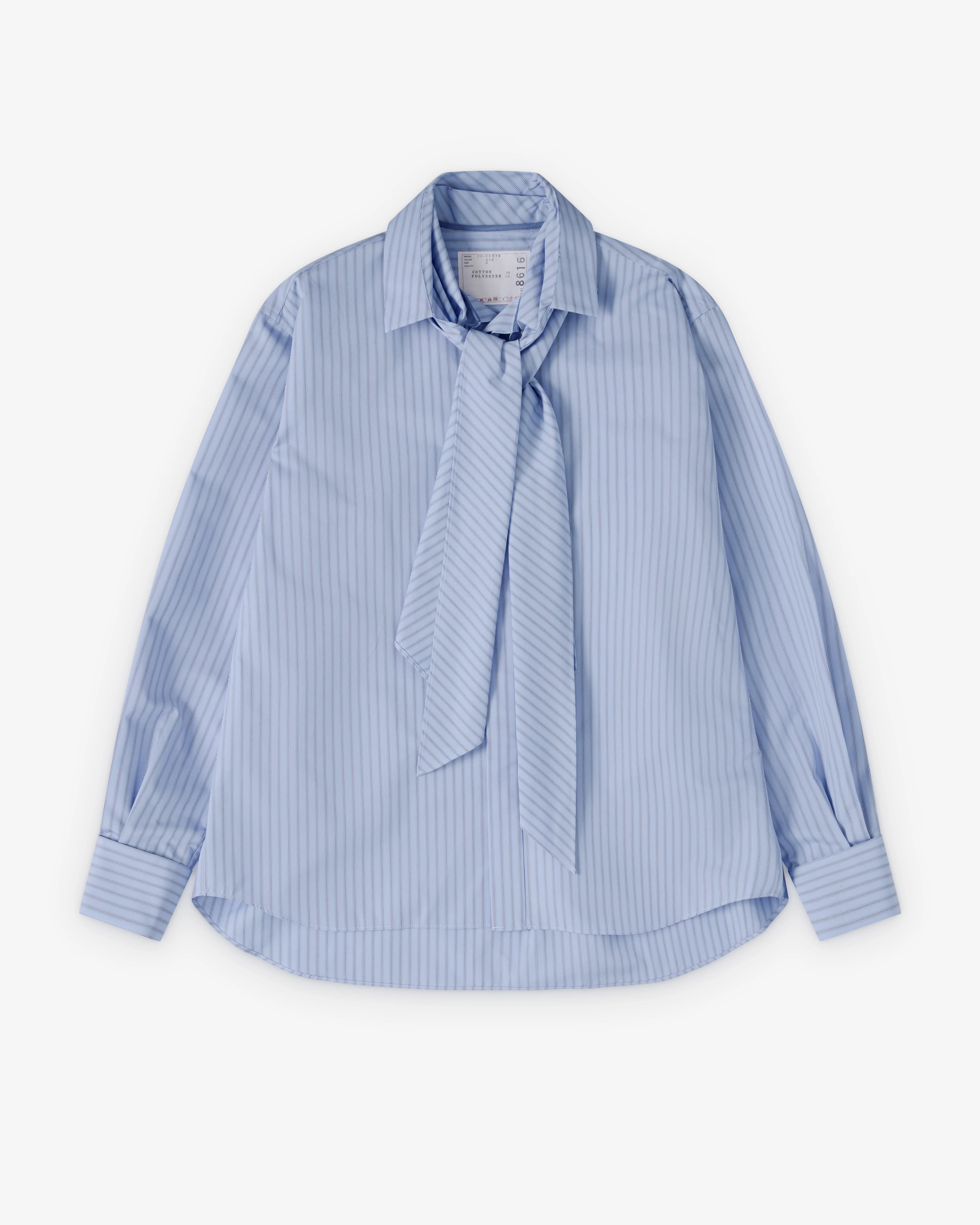 Sacai - Women's Poplin Shirt - (Blue/Stripe)