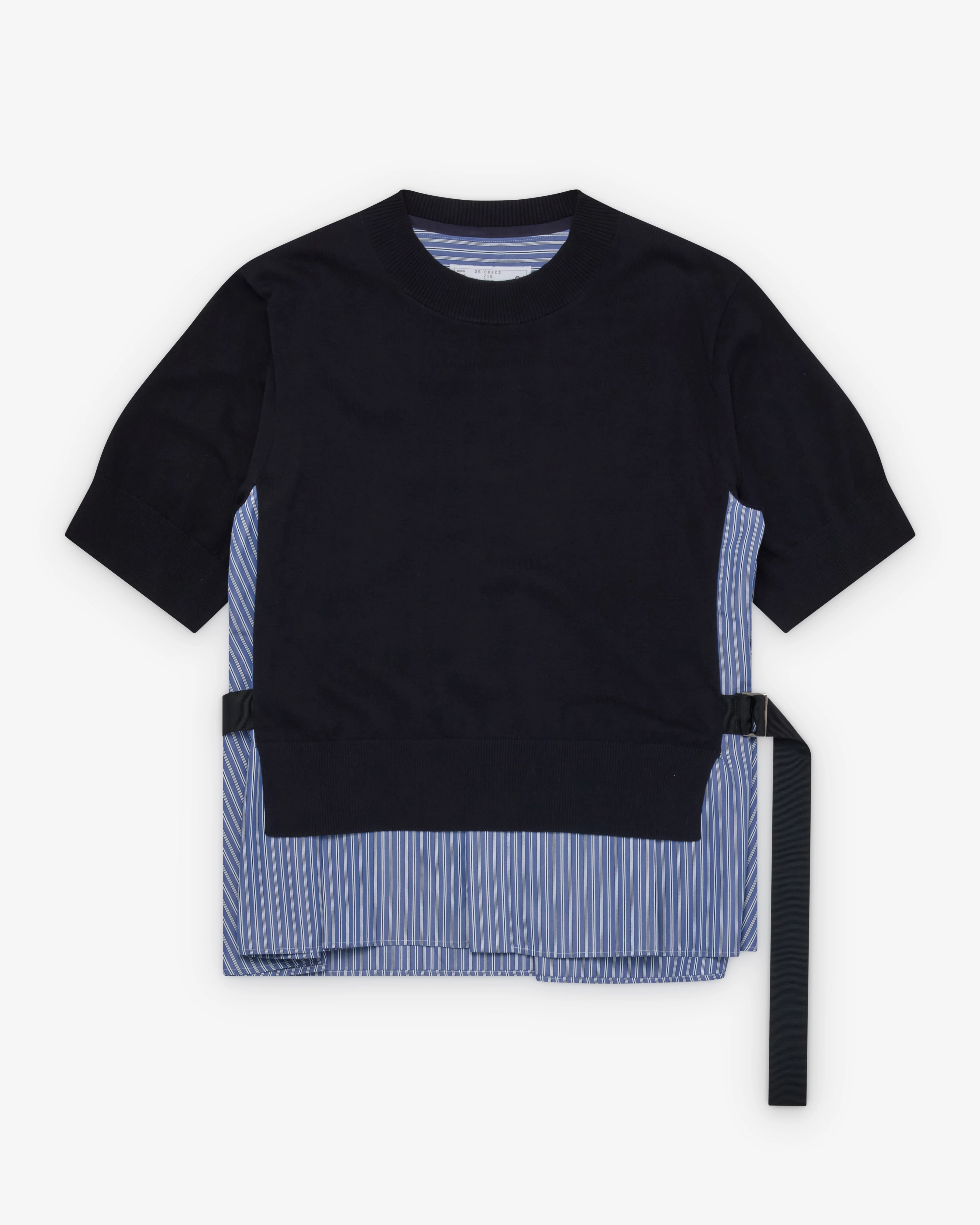 Sacai - Women's Poplin Knit Pullover - (Blue/Black)